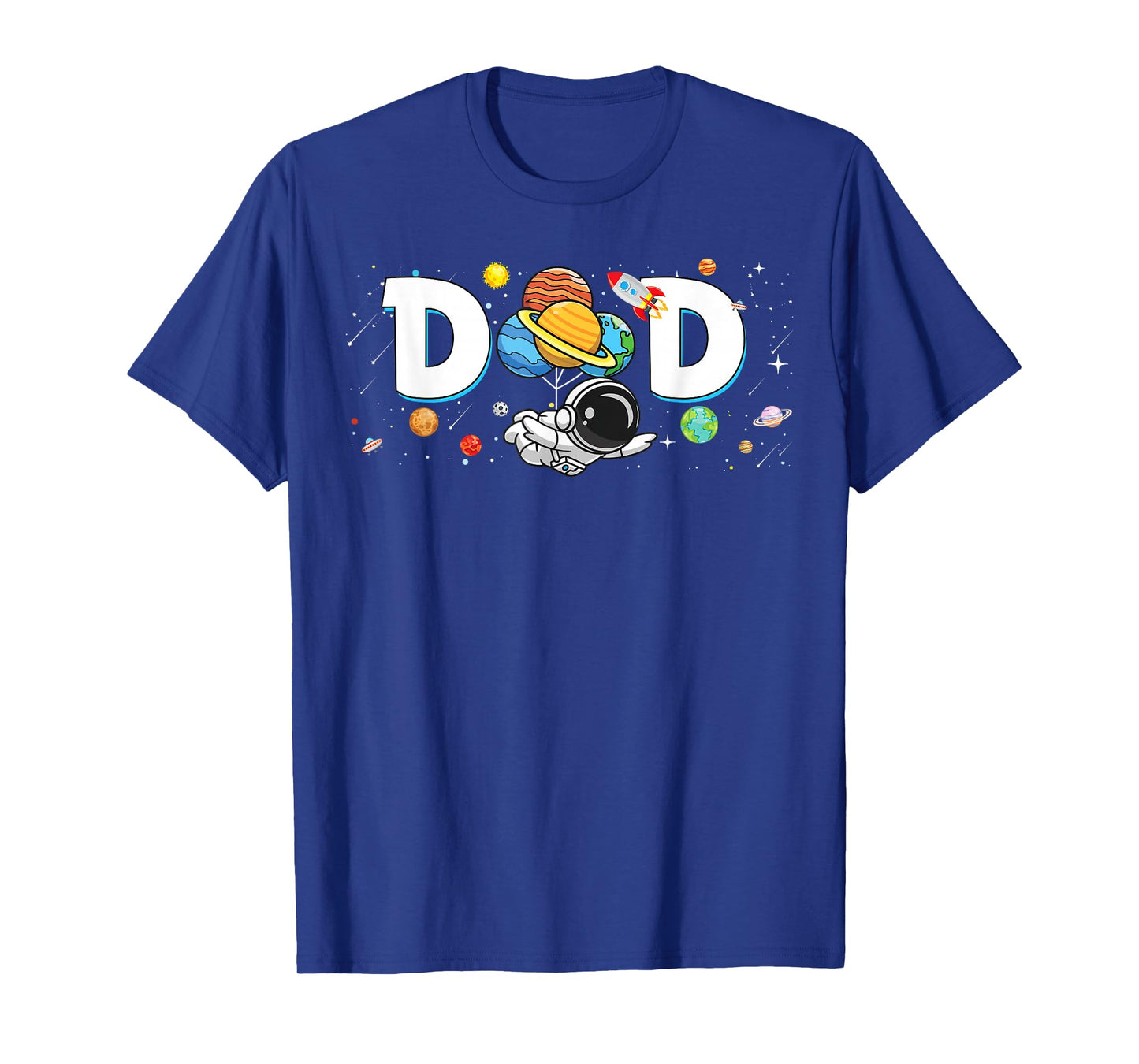 Dad of The Birthday Boy Funny Astronaut Space Family Planets T-Shirt