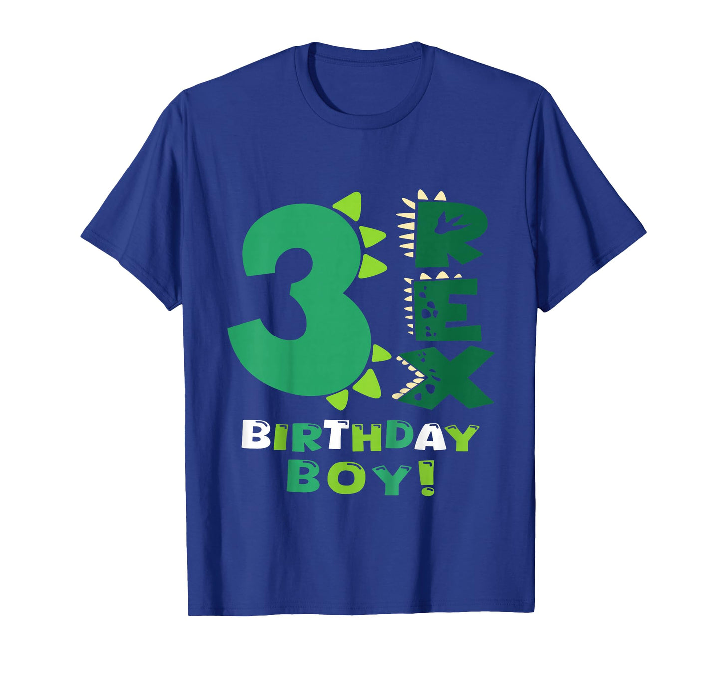Kids Three Rex Birthday Boy 3rd Birthday Dinosaur Third Year Old T-Shirt