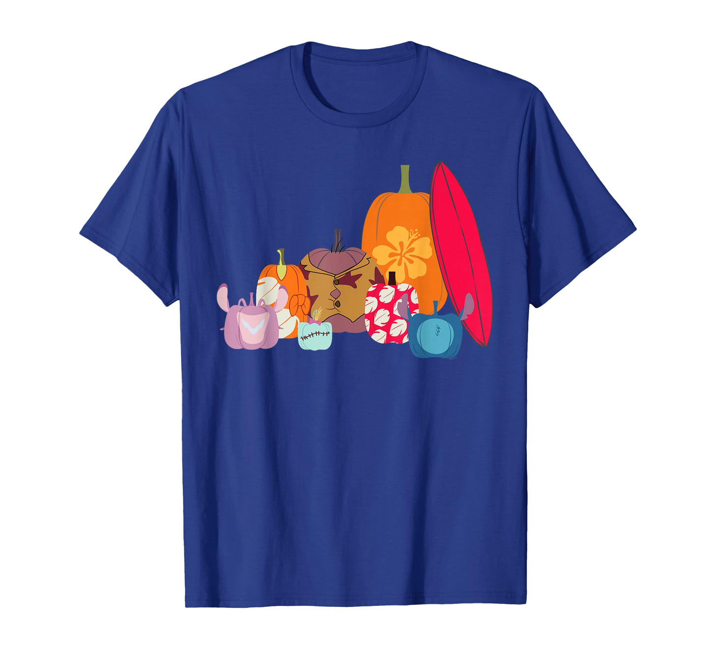 Disney Lilo & Stitch Characters Halloween Pumpkin Group T-Shirt