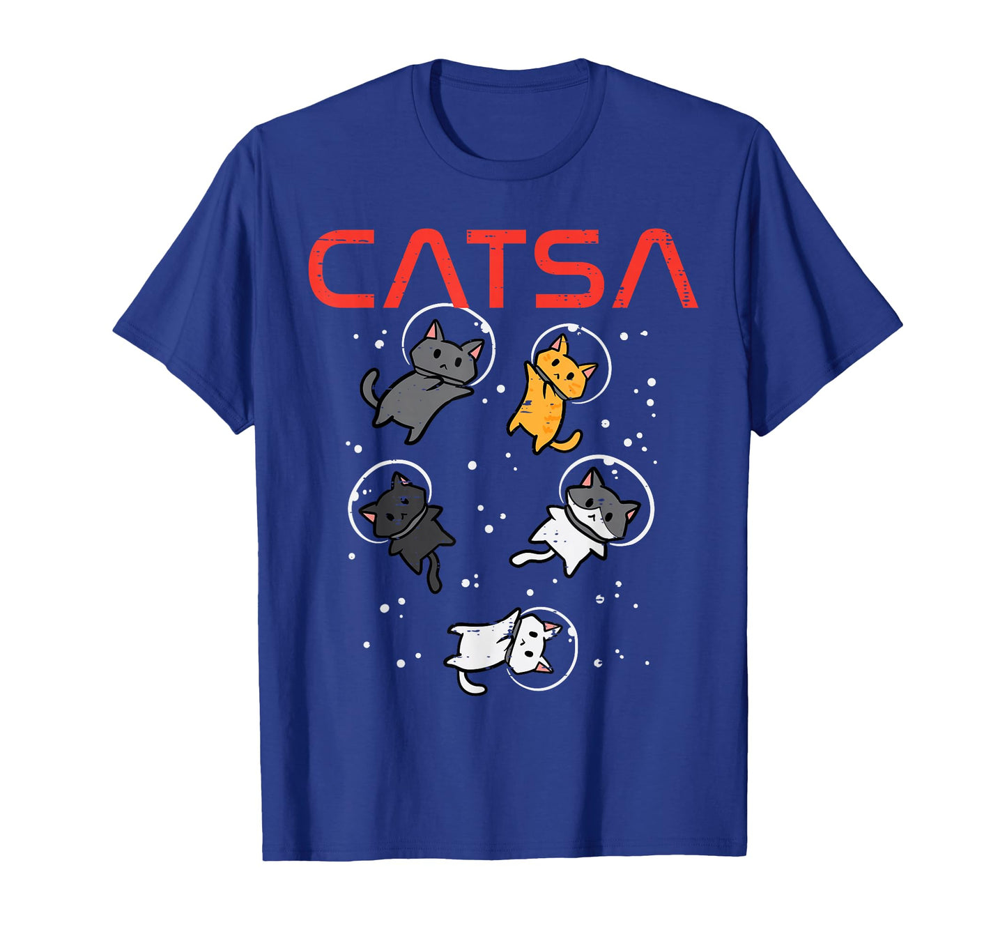 Catsa Cat Astronauts Funny Kitten Space Women Girls Kids Men T-Shirt