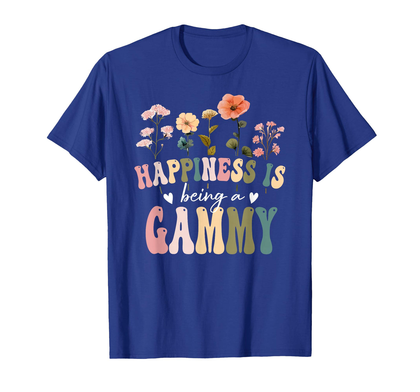 Happiness is Being a Gammy Floral Design Gammy Mother's Day T-Shirt