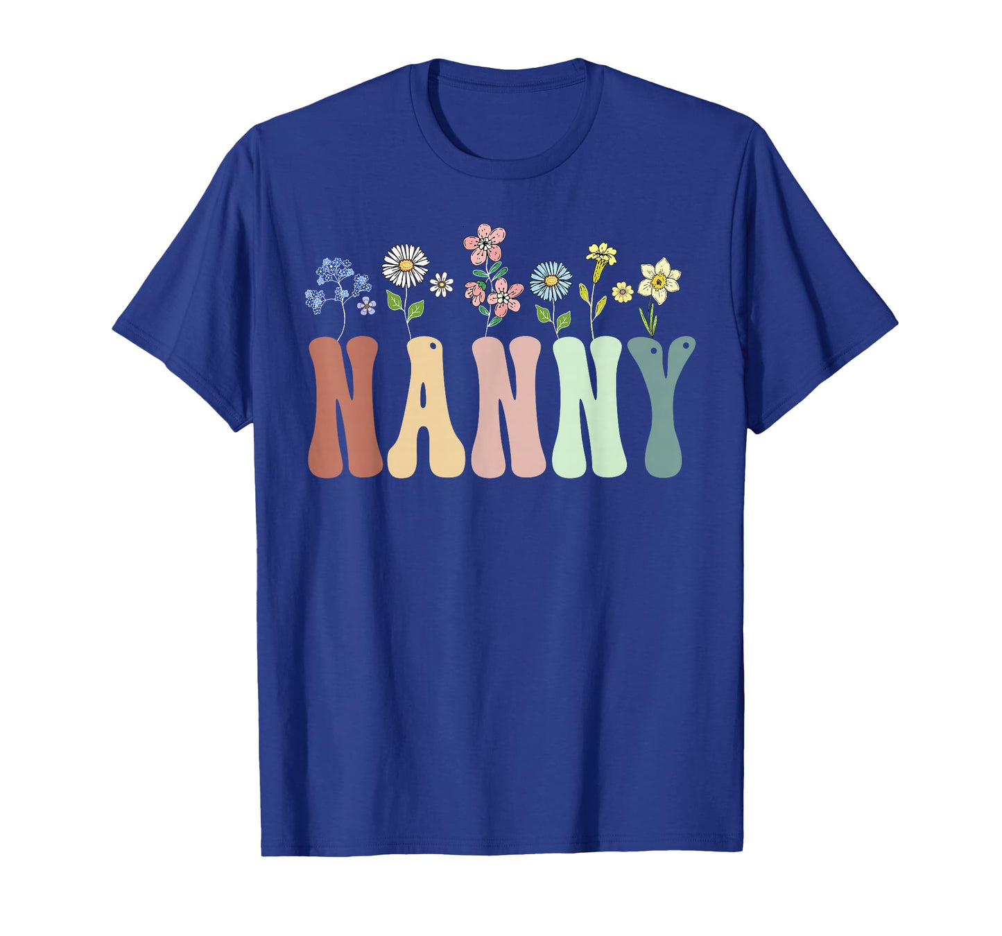 Nanny Gifts Women Wildflower Floral Design Nanny T-Shirt