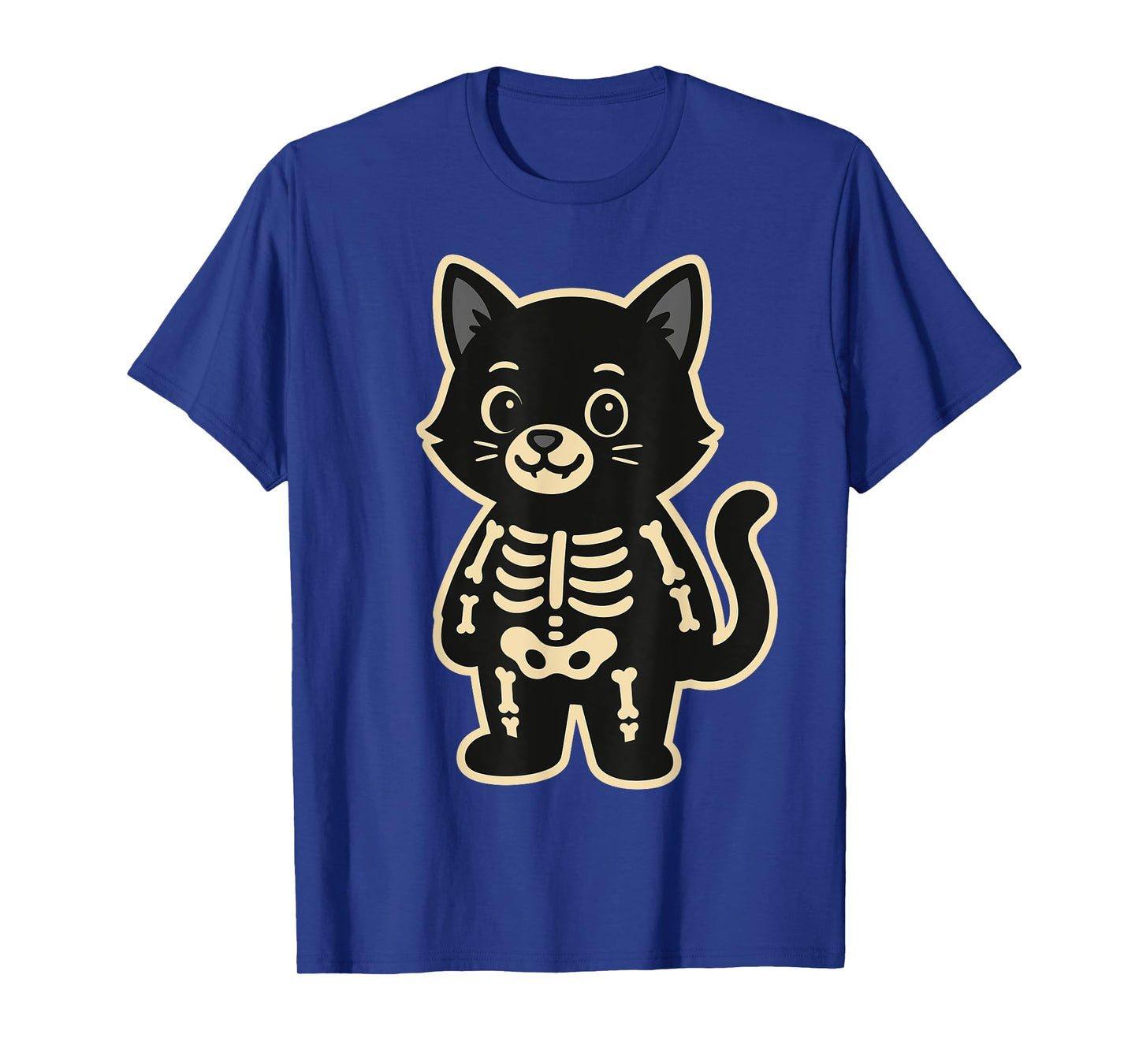 Funny Cat Skeleton Costume for Kids Boys Girls Halloween T-Shirt