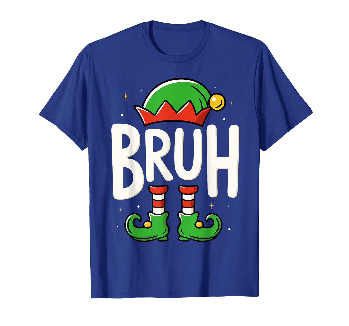 Bruh Christmas Elf Pajamas for Mens Kids Teen Boys Xmas T-Shirt
