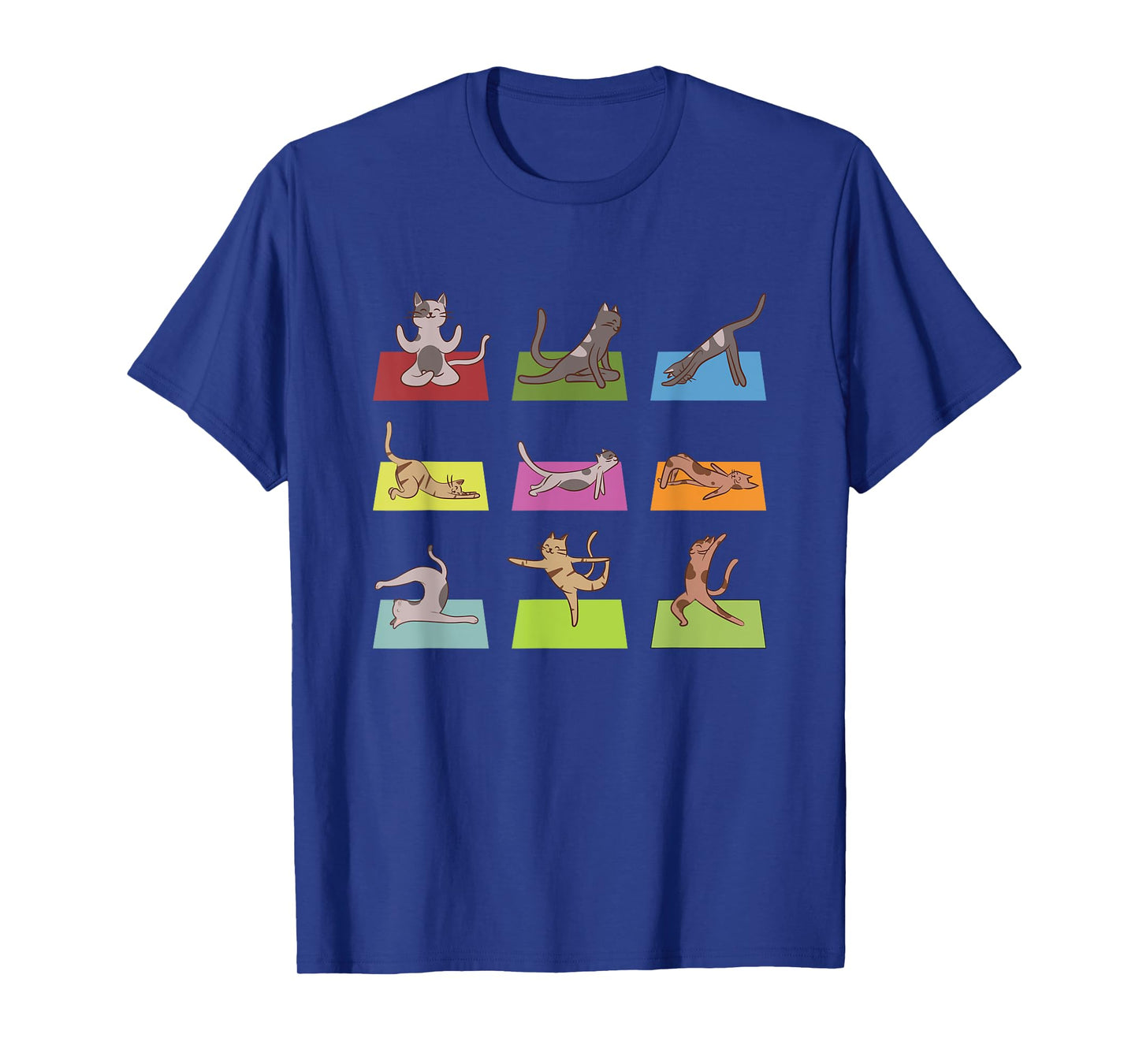Funny Cat Yoga Positions Meditation Yoga Lover T-Shirt for Men Women Girls Kids