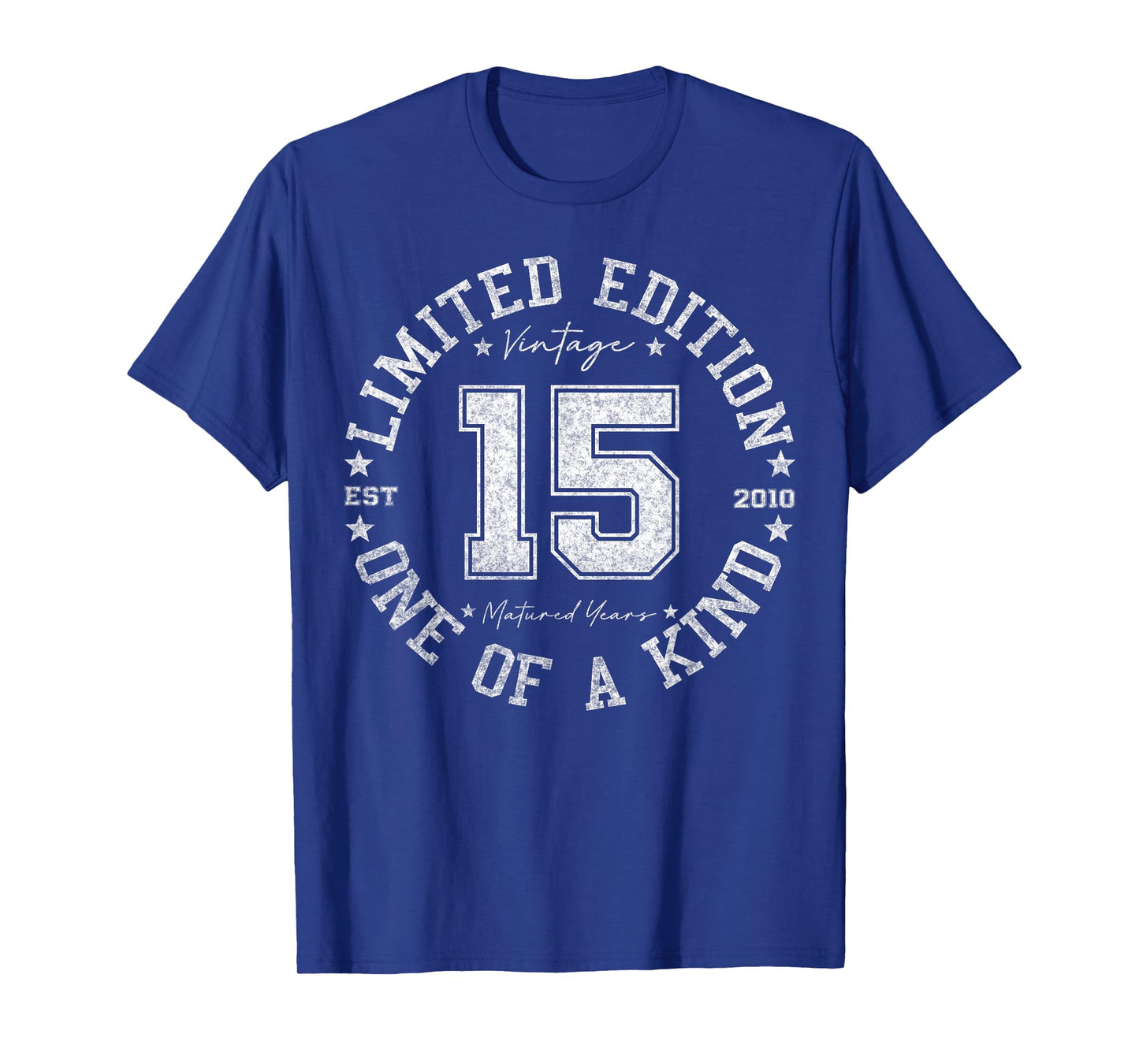 Retro One Of a Kind Shirts For Men Women 2025 15th Birthday T-Shirt, Unisex-Youth, Black, Small, Short Sleeve, T-Shirt, Spring, Number, Vintage, 15 Year Old Gifts Vintage 2010 Limited Edition, SHIRT