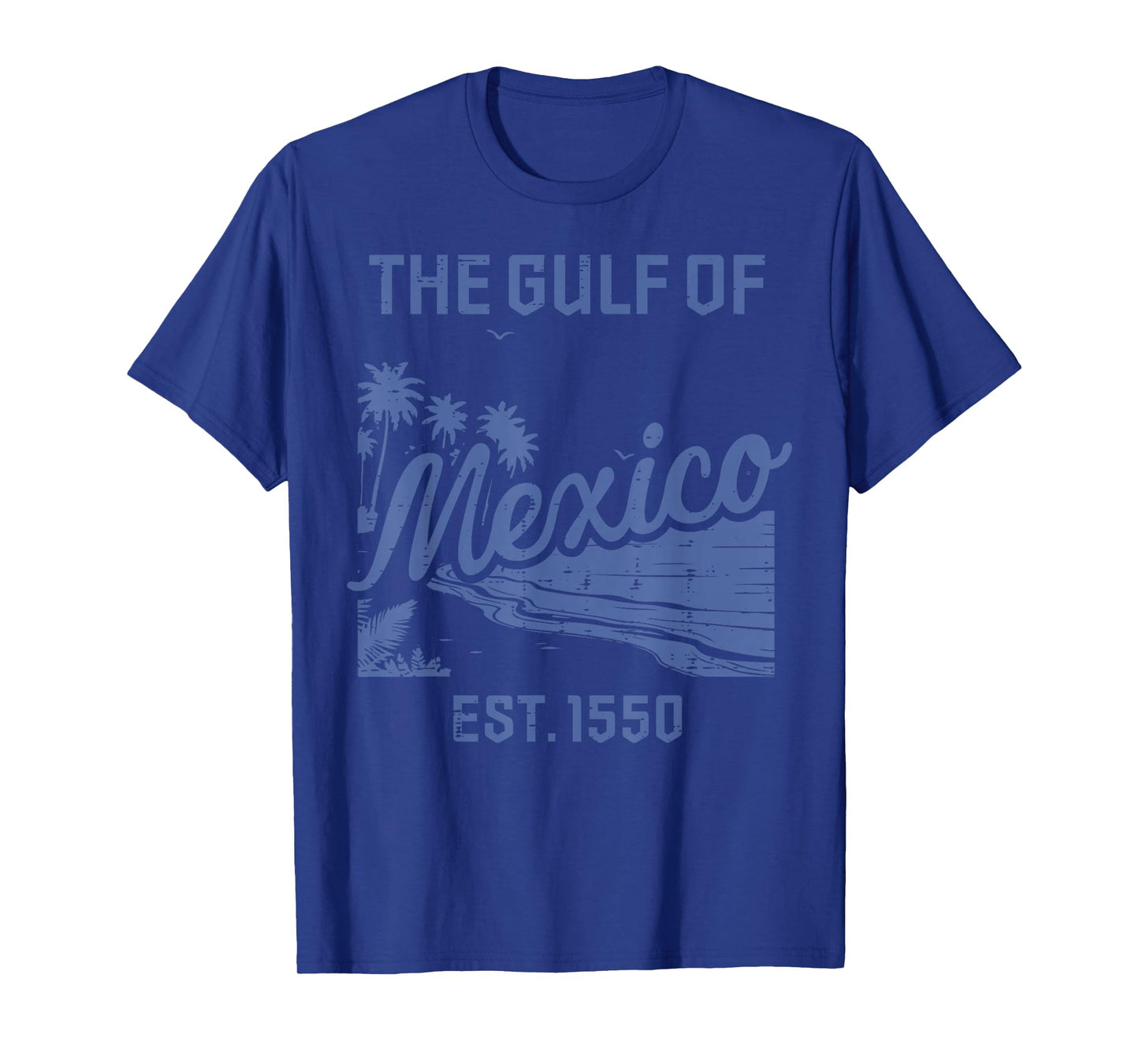 The Gulf Of Mexico Est 1550 Retro Tropical Women Men Kids T-Shirt