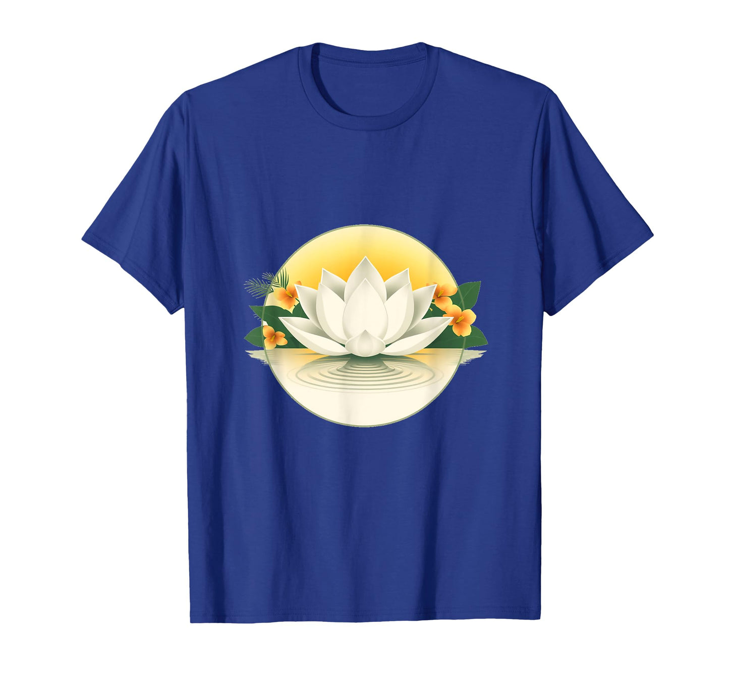 White Lotus Flower Summer Design T-Shirt