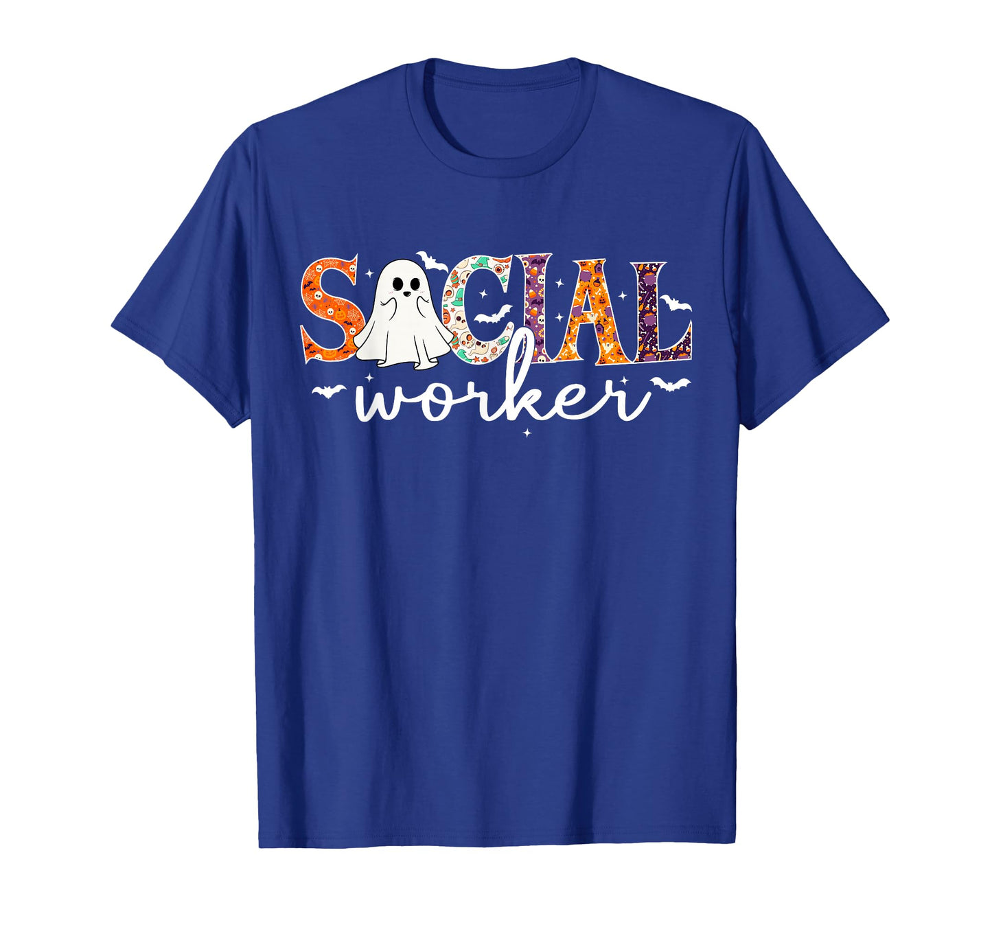 Social Worker Halloween Retro Ghost Halloween Social Worker T-Shirt