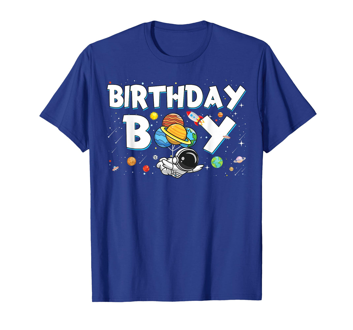 Birthday Boy Funny Astronaut Space Family Planets T-Shirt