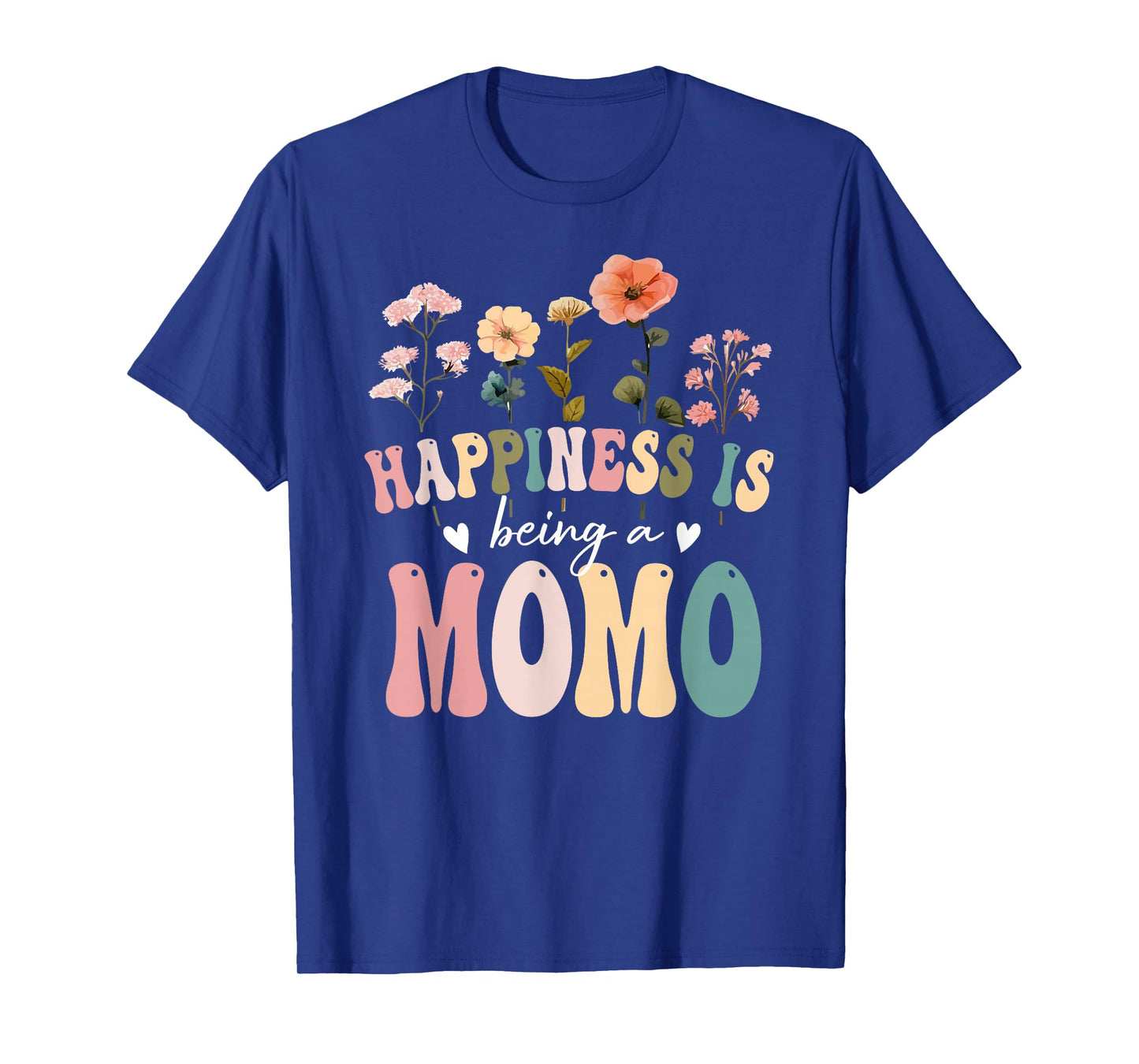 Happiness is Being a Momo Floral Design Momo Mother's Day T-Shirt