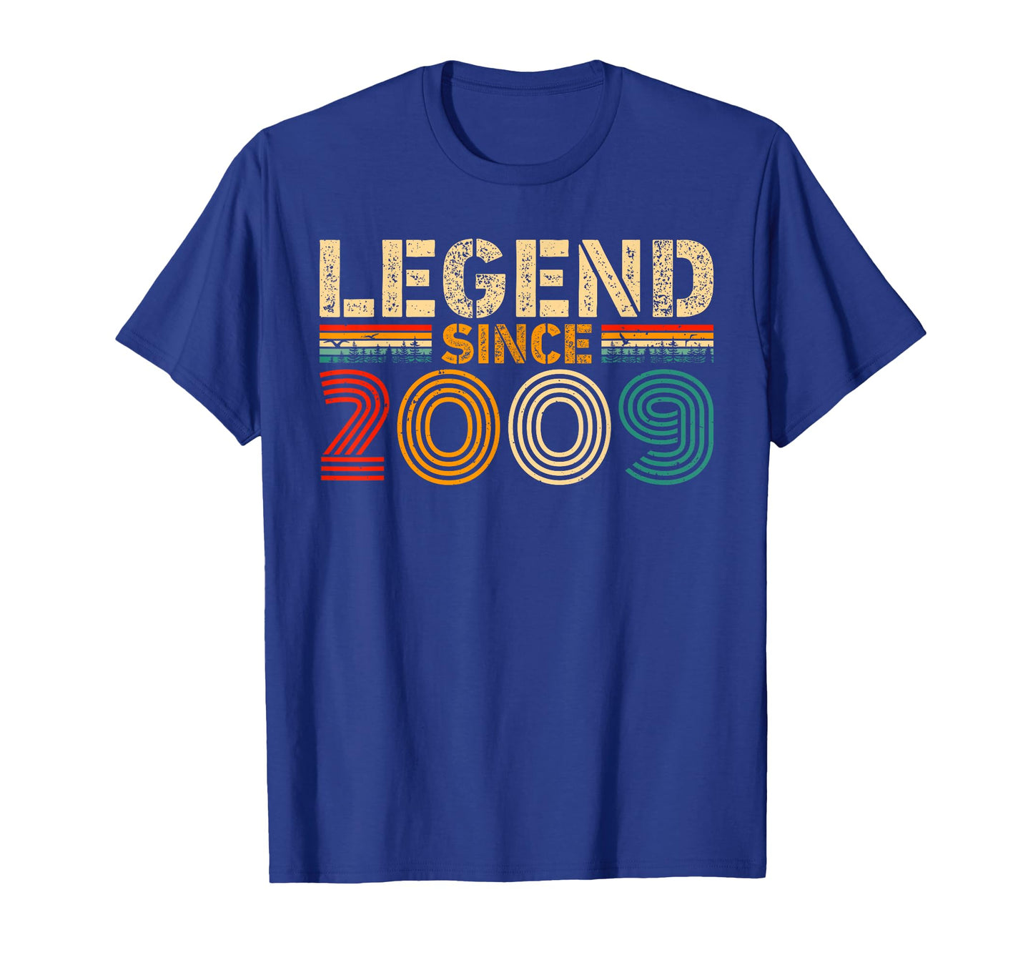 Legend Since 2009 Vintage Birthday Year 2009 Men Women Retro T-Shirt