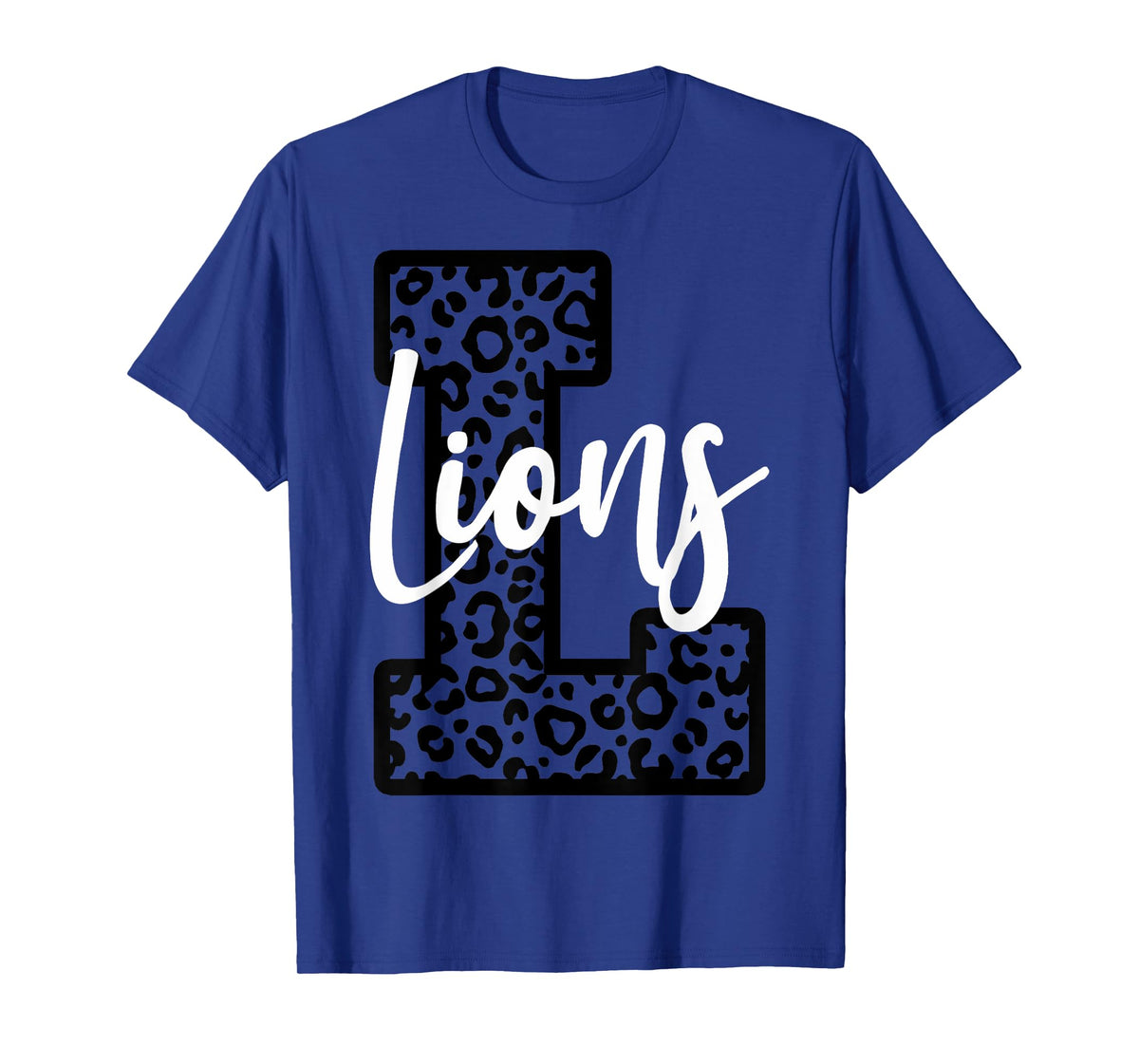 Lions School Spirit Sport Leopard Cheer Fan Game Day T-Shirt