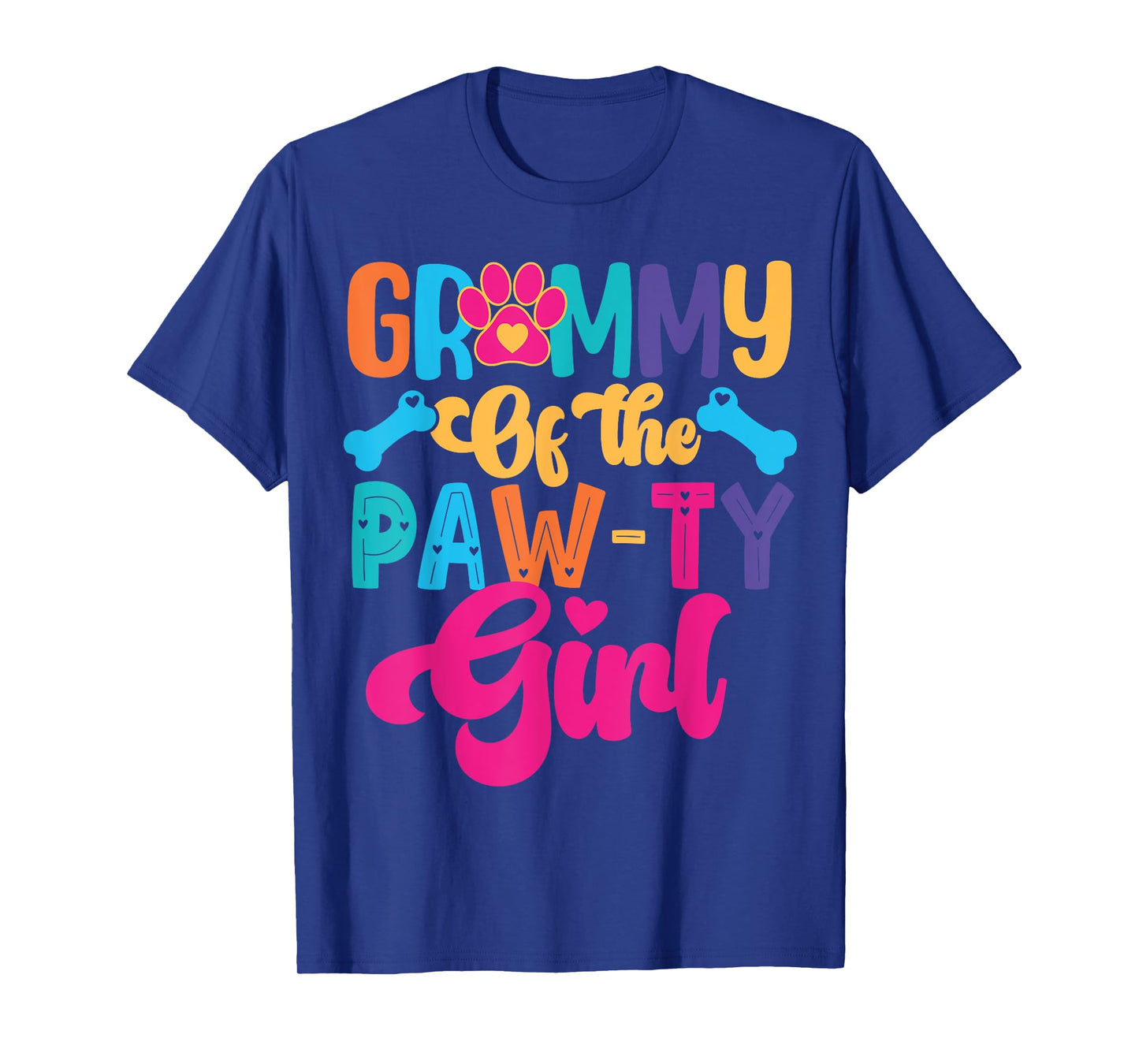 Grammy Of The Birthday Girl Dog Paw Family Matching Party T-Shirt