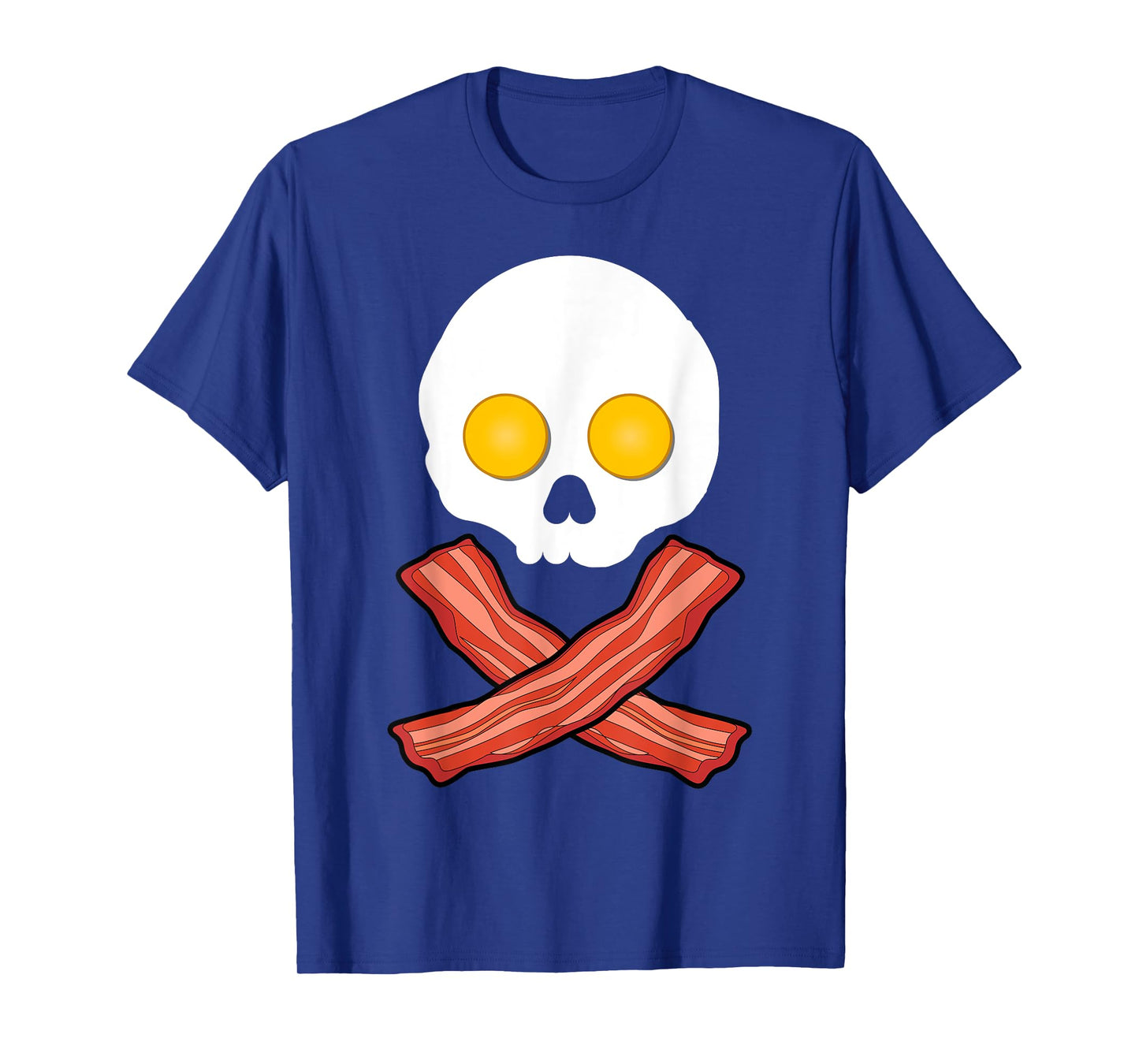 Bacon and Eggs Skull Crossbones & Funny Fried Breakfast T-Shirt