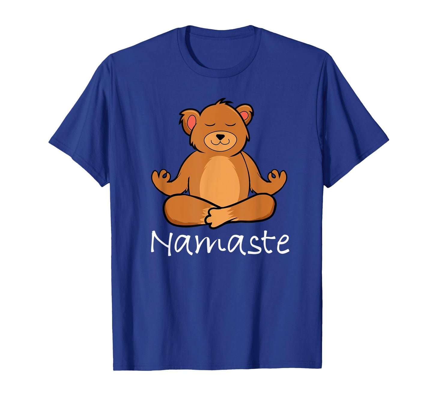 Adorable Cartoon Bear In Yoga Pose Or Meditating Namaste T-Shirt