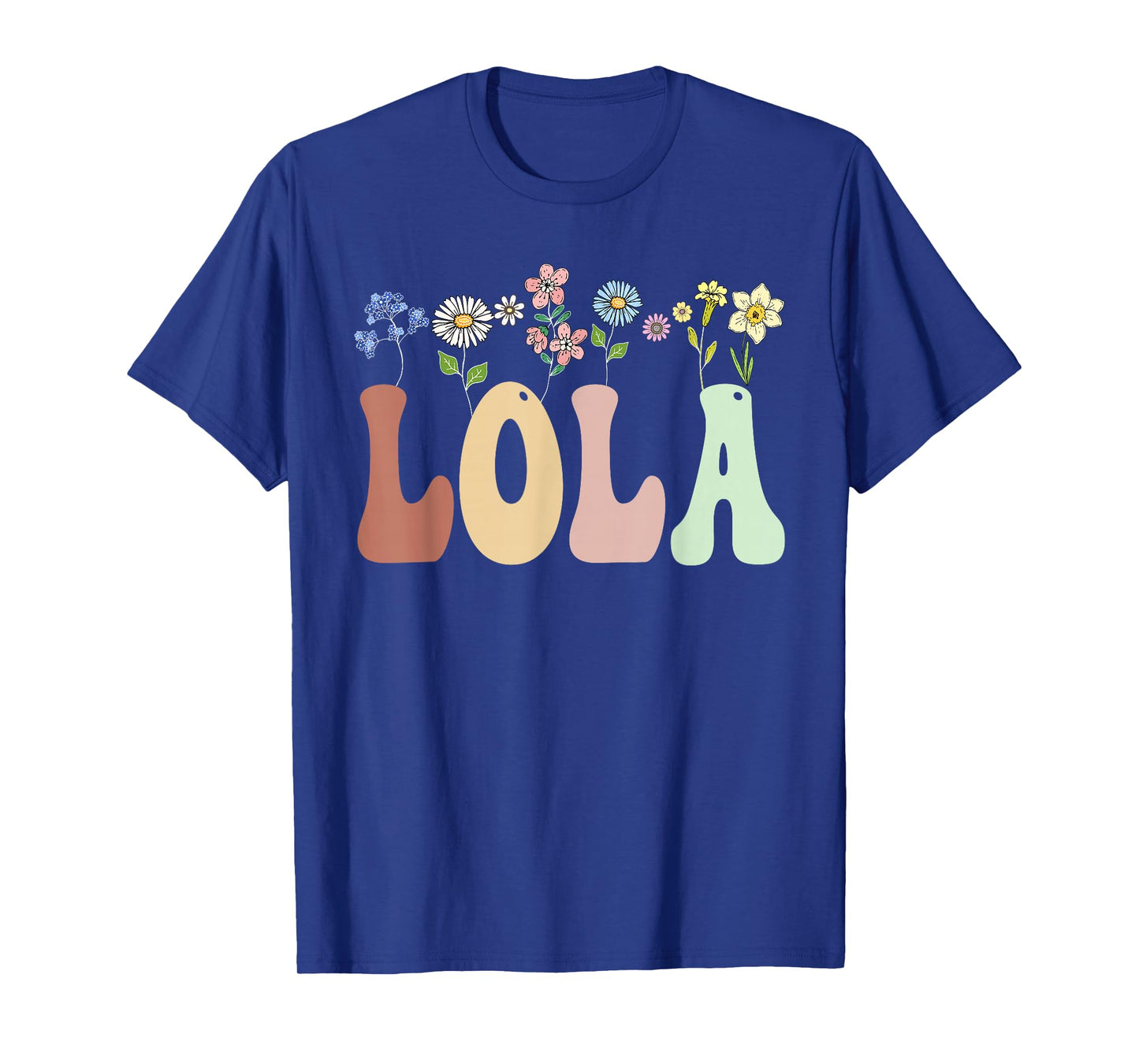 Lola Gifts Women Wildflower Floral Design Lola T-Shirt