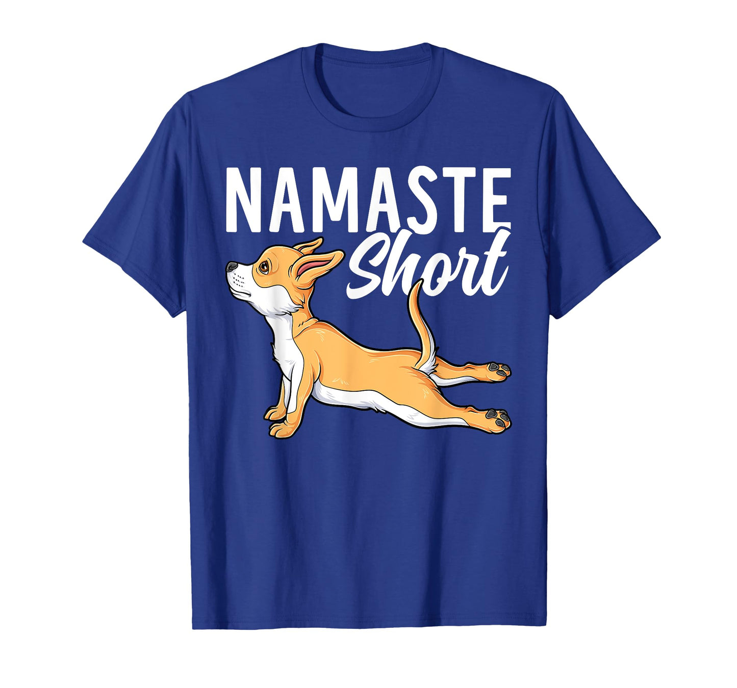 Namaste Short Funny Chihuahua Dog Lover Yoga Pose T-Shirt