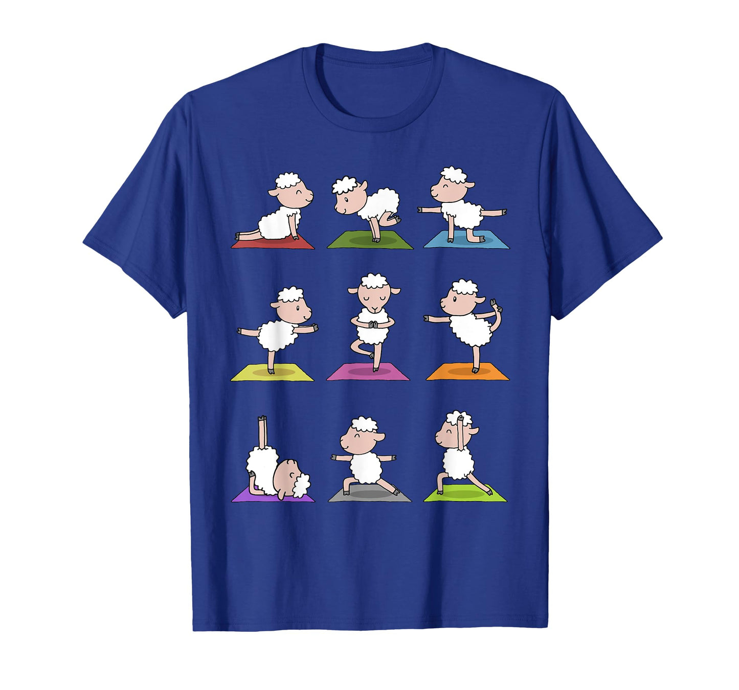 Sheep Yoga T-Shirt Funny Cute Sheeps In Yoga Poses Tee T-Shirt