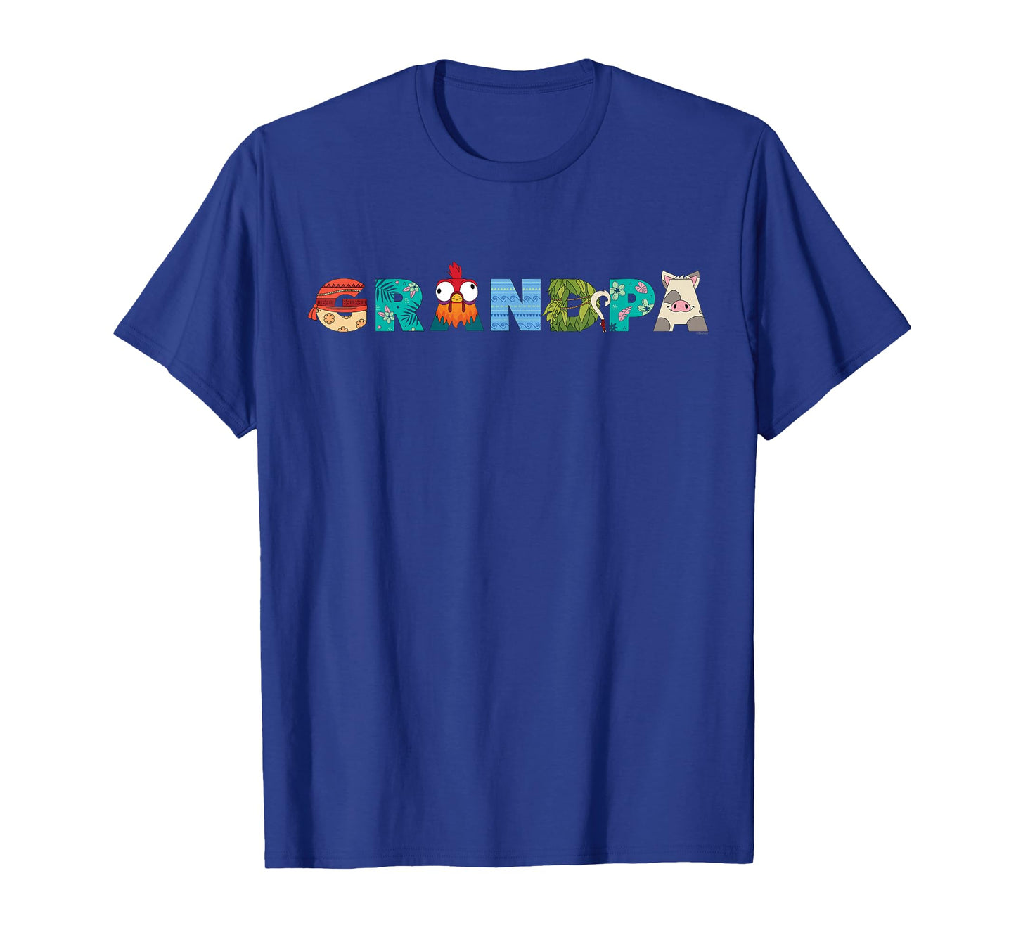 Disney Moana Letters "Grandpa" Gift Family Trip Vacation T-Shirt