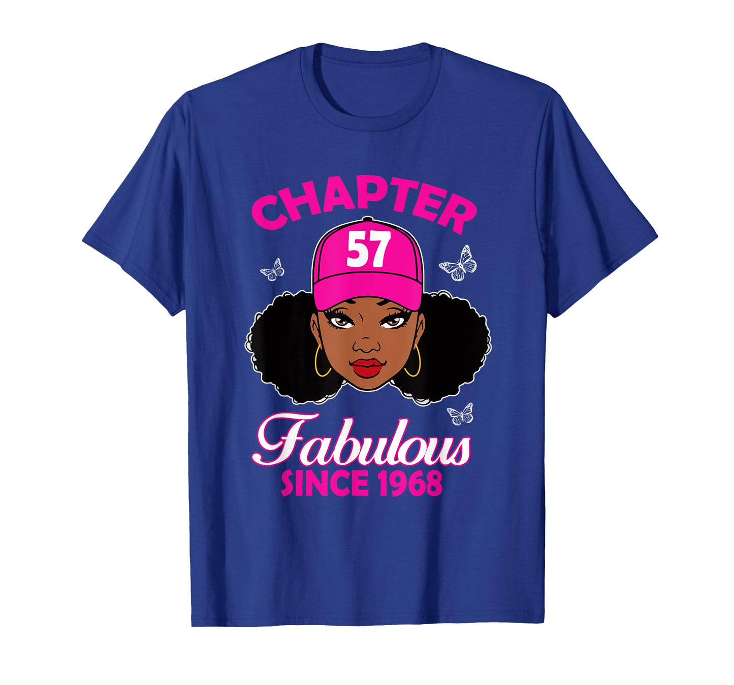 Chapter 57 Fabulous Since 1968 Black Women 57th Birthday T-Shirt