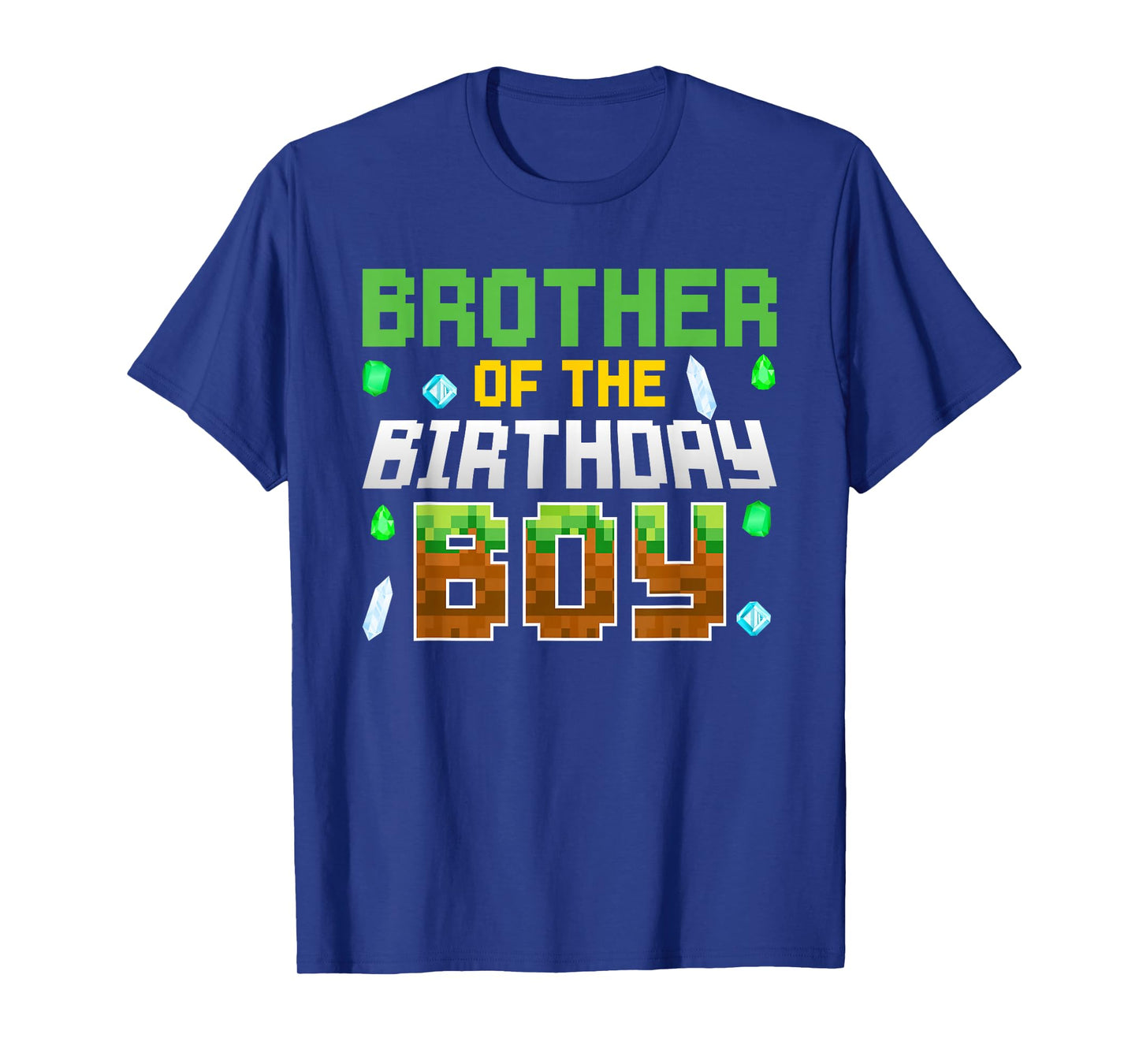 Brother Of The Birthday Boy Game Pixel Number Birthday Party T-Shirt