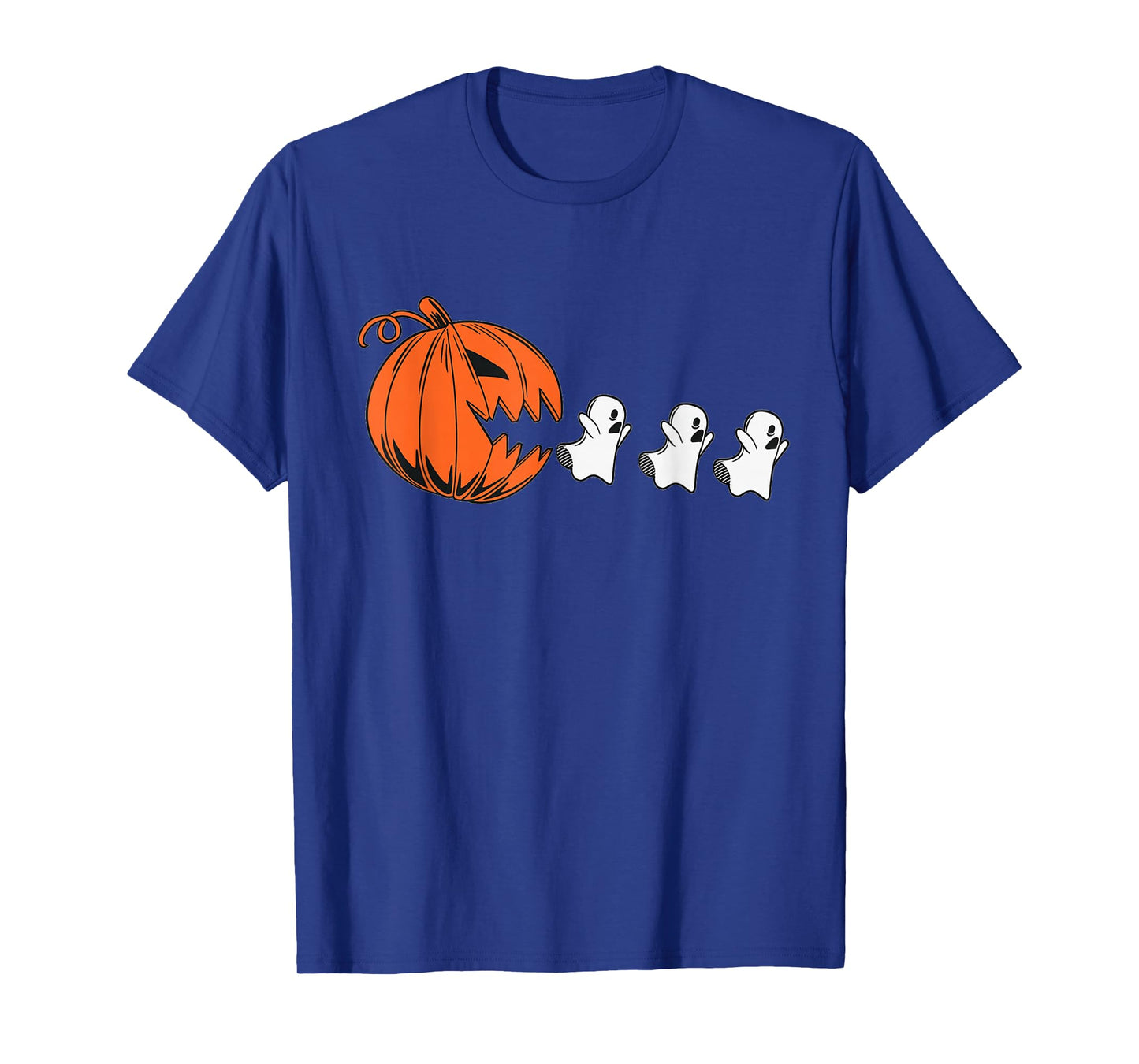 Halloween Gamer Pumpkin Eating Ghost Costume Men Boys Kids T-Shirt