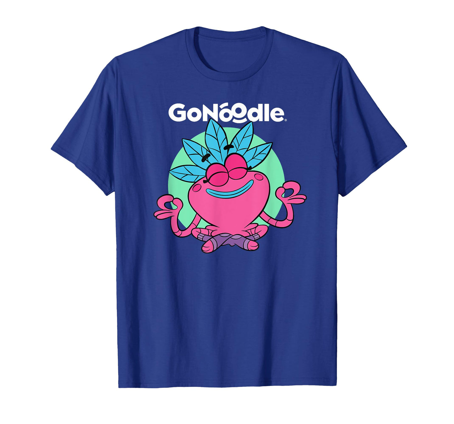 GoNoodle Om Petalhead Champ T-Shirt - Unisex-Adults & Kids - Black - Small - Short Sleeve - Classic Fit - Cotton & Polyester - Modern Classic - Stylish - Dancing & Running - All Seasons