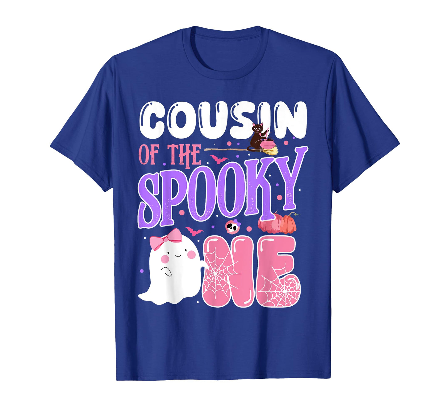 Cousin Of The Spooky One 1st Birthday Halloween Pink Ghost T-Shirt