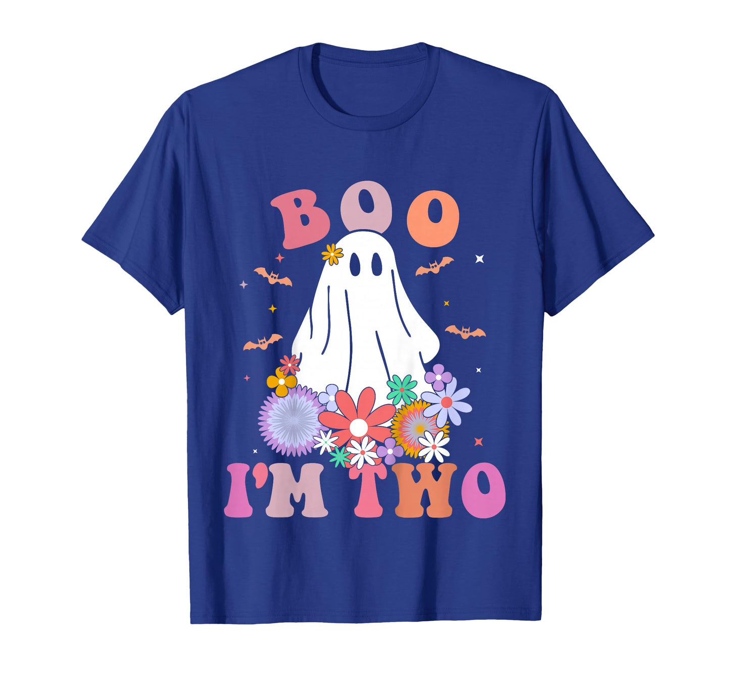 Kids Ghost Boo I'm Two Yr 2nd Birthday Kids Halloween Toddler T-Shirt
