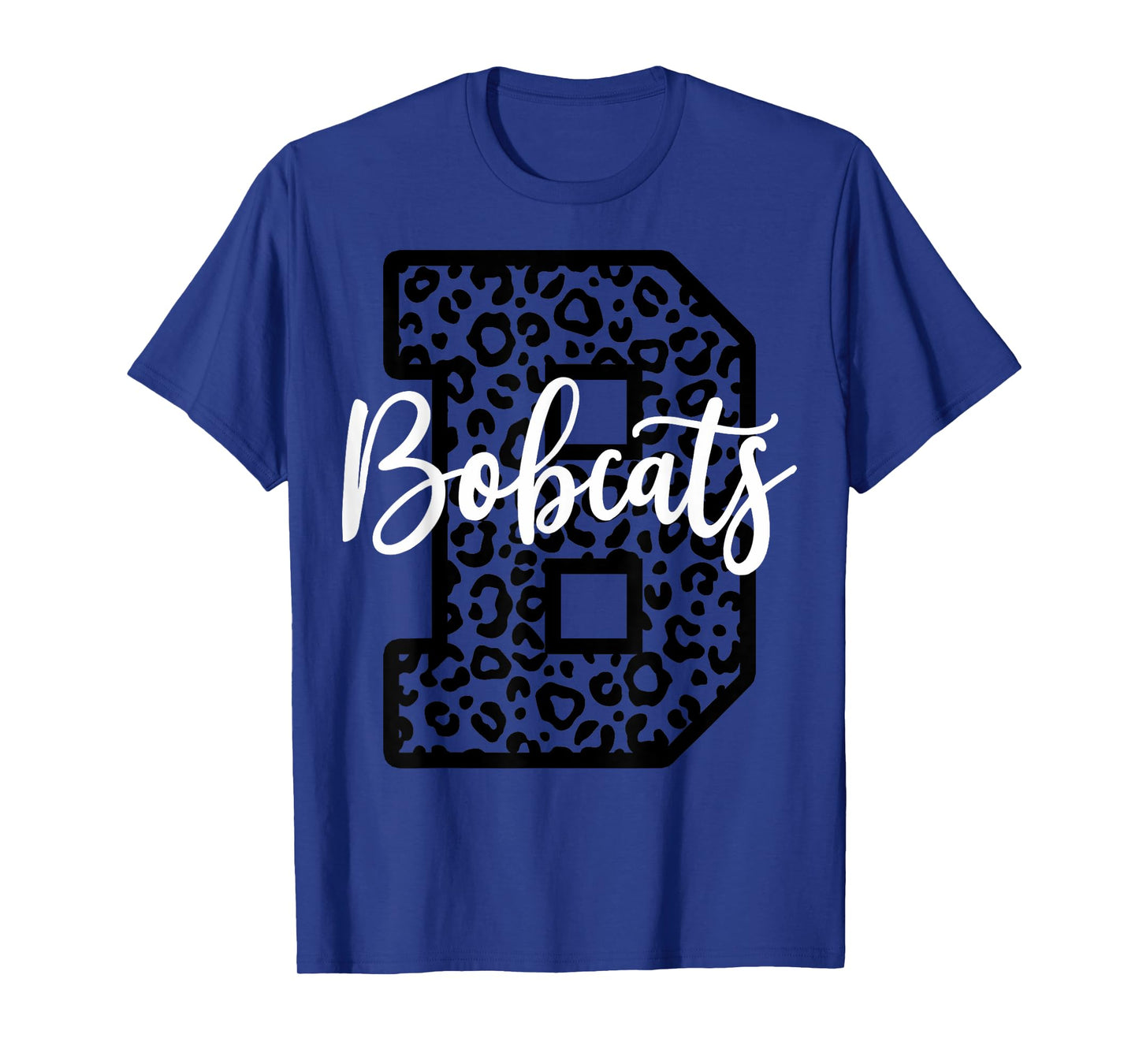 Bobcats School Spirit Leopard Sport Fan Game Day T-Shirt