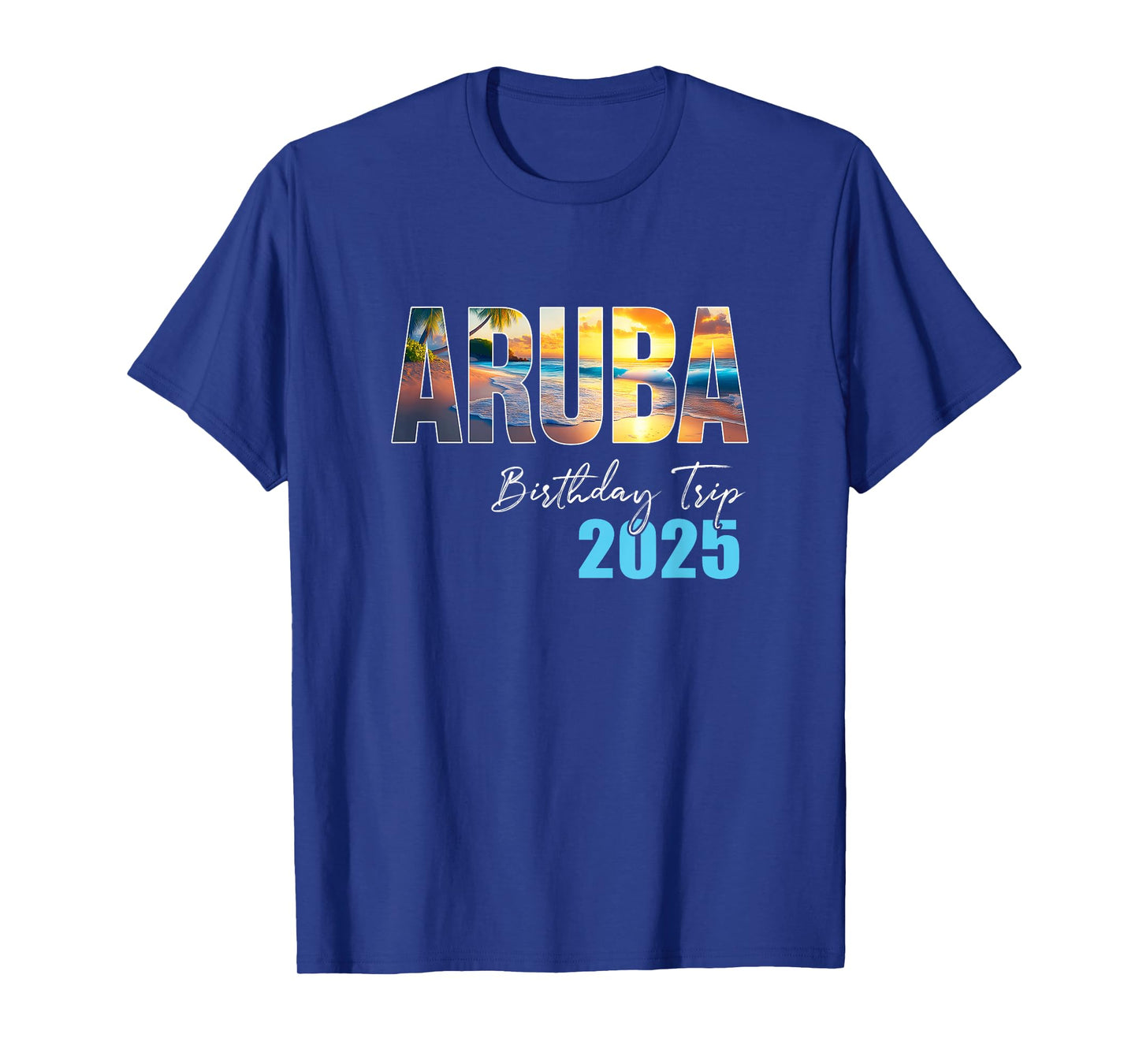 Aruba Birthday Trip 2025 Vacation Party Crew Cruise T-Shirt