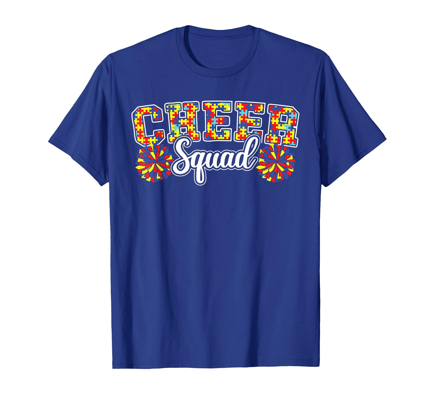 Cheer Squad Sport Autism Awareness Cheerleader Cheerleading T-Shirt