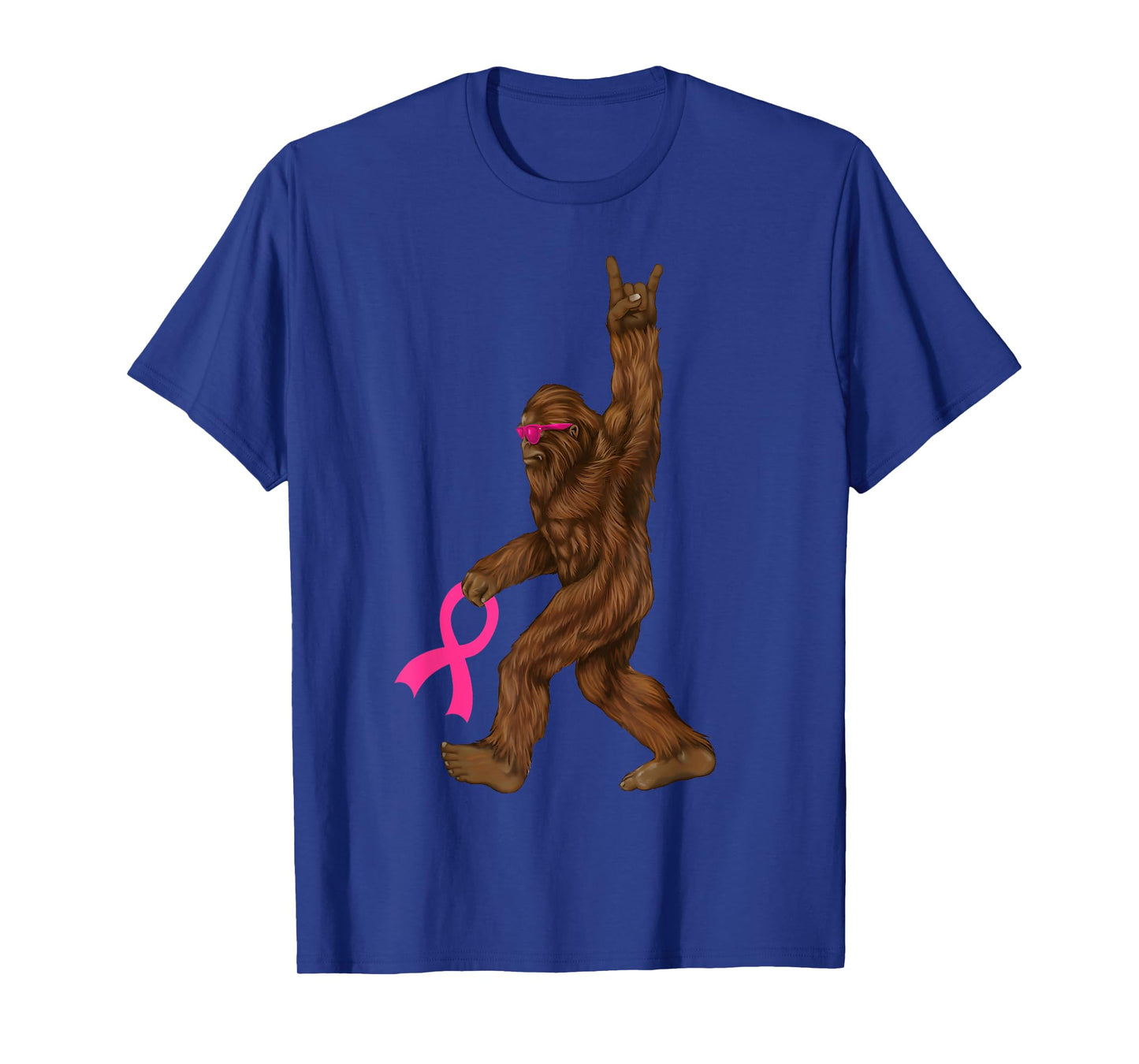 Bigfoot Breast Cancer Funny Sasquatch Pink Ribbon T-Shirt