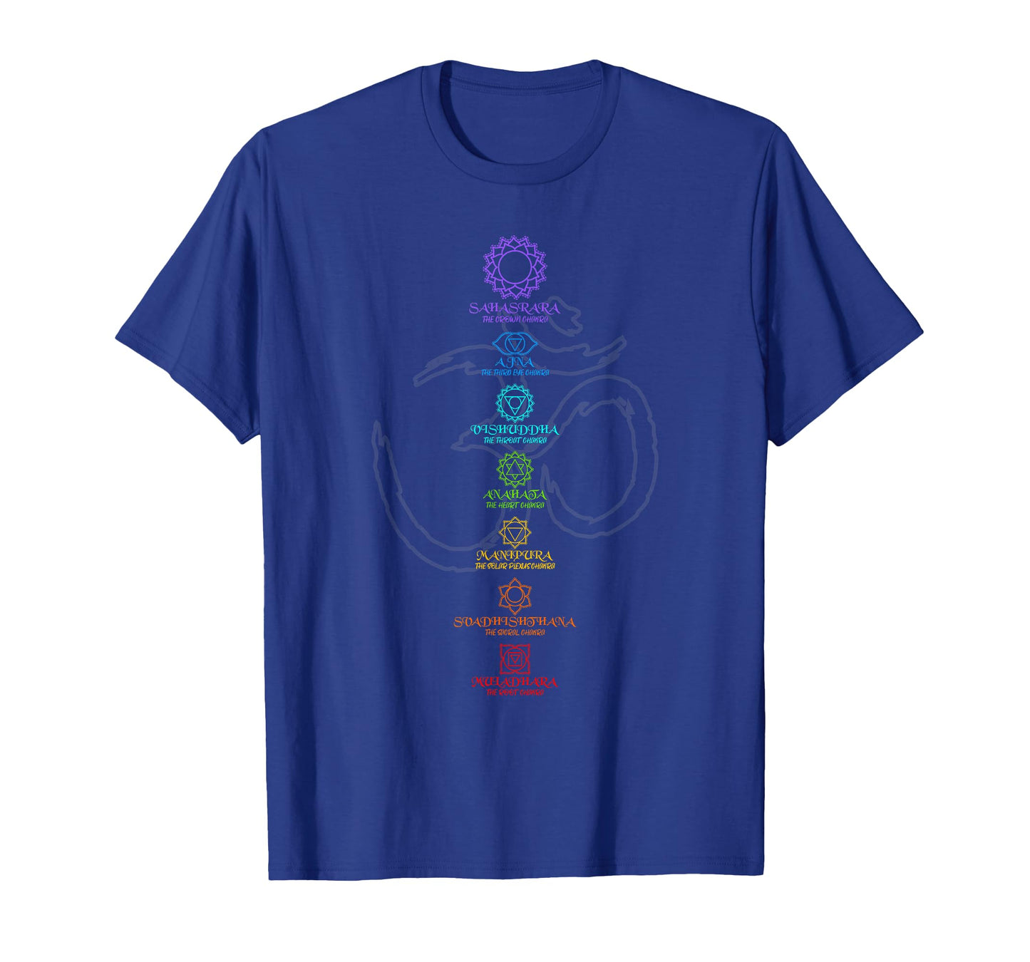 Spirituelle Yoga Shirts Fr Mnner und Frauen Women's Yoga Meditation Spiritual Body Energy Centres Chakra T-Shirt Black Short Sleeve Classic Fit S