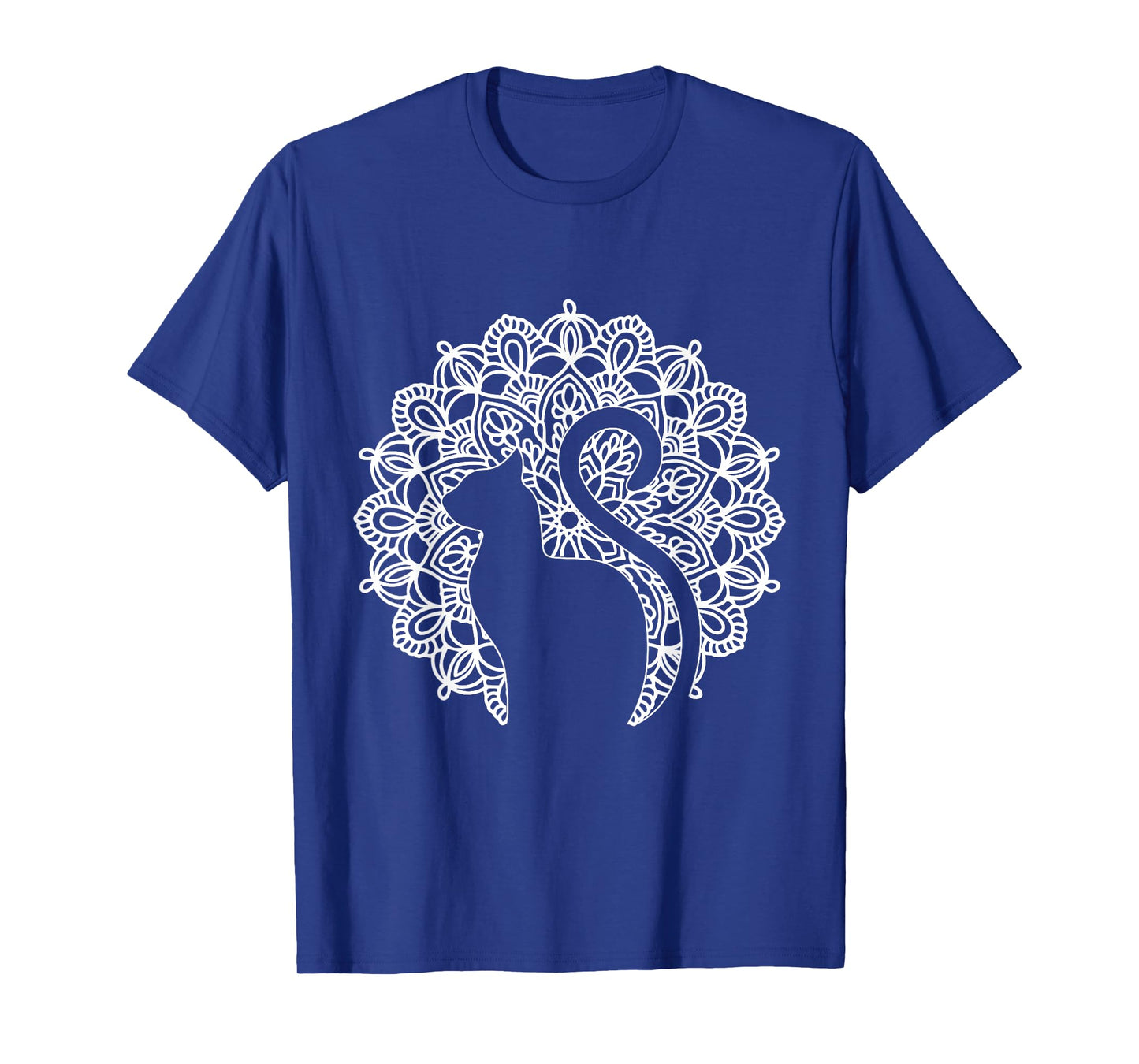 Cat Shirt Zen Cat Print Tee Mandala Shirt Yoga T-Shirt