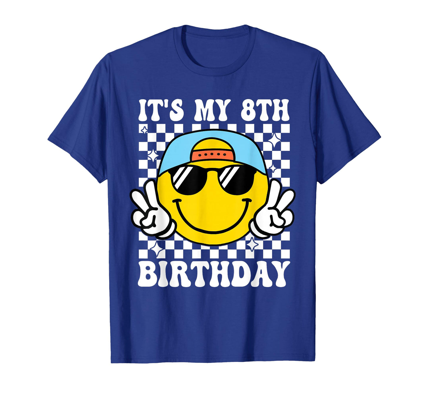 Its My 8th Birthday Smile face 8 Years Old Boys Girls T-Shirt