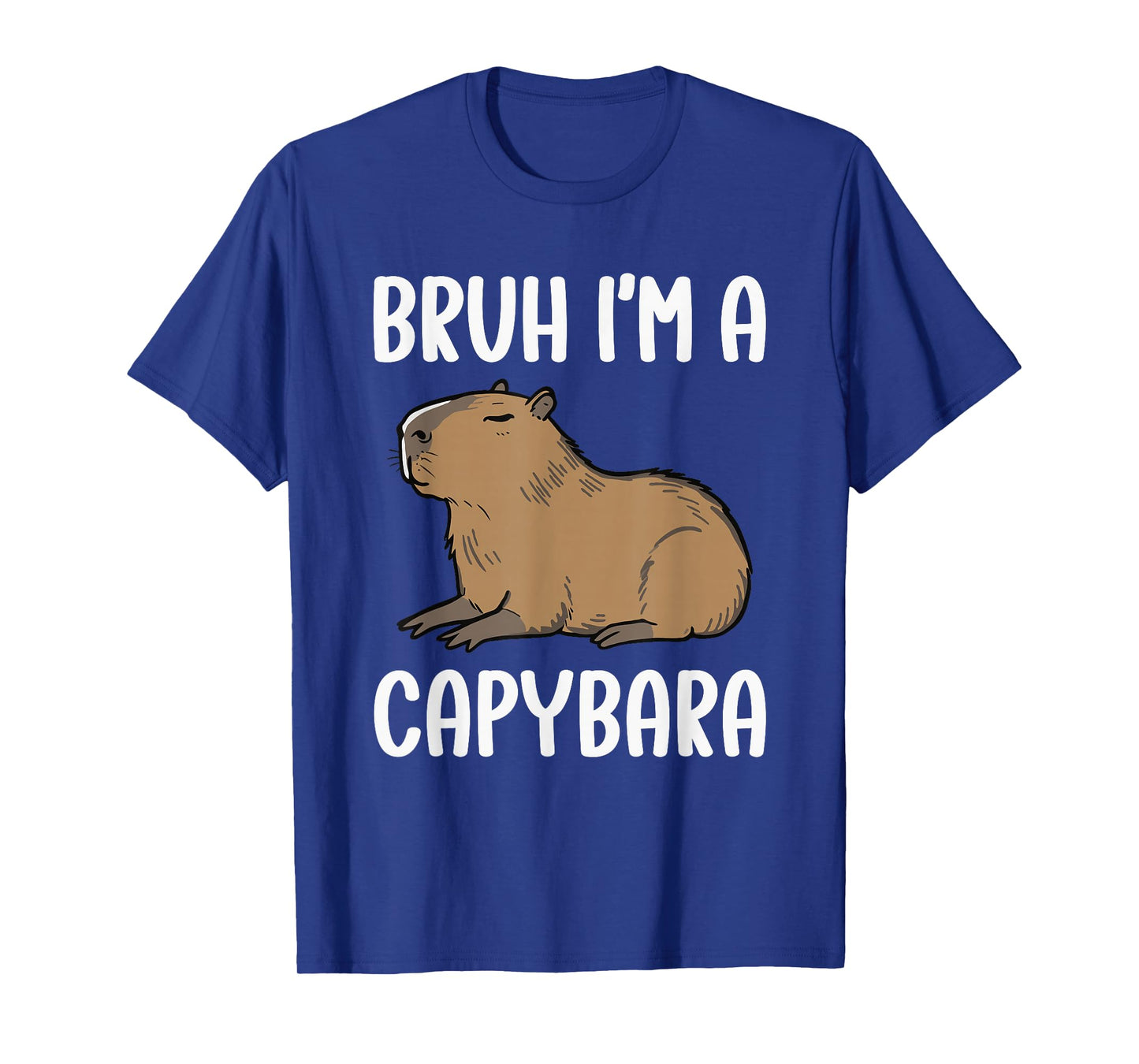 Bruh I'm A Capybara Zoo Funny Capybara Halloween Costume T-Shirt