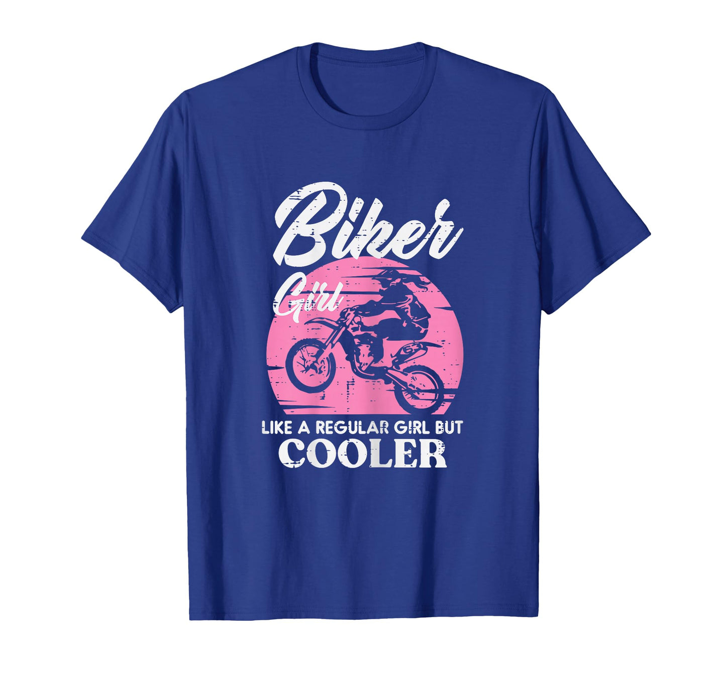 Biker Girl Like Regular But Cooler Motorcycle Women Kids T-Shirt