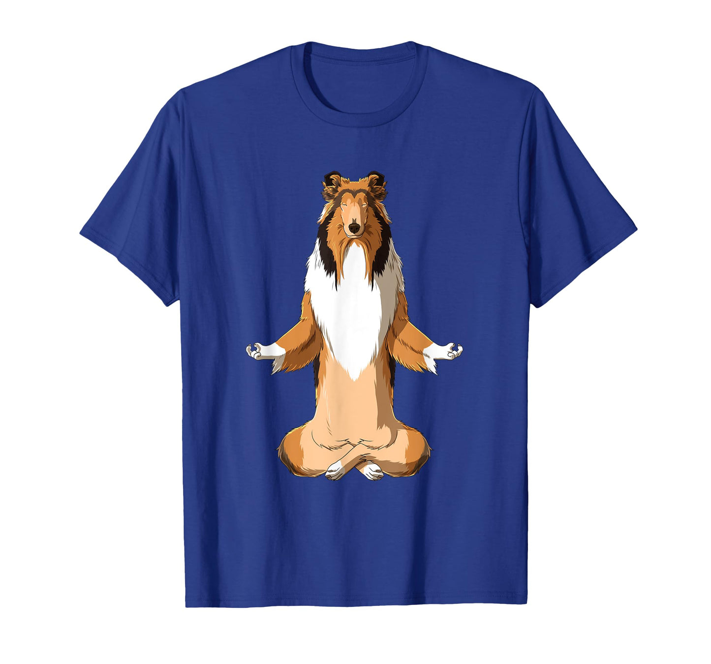 Yoga Collie Dog Long Hair Collie Men Women Girls Kids T-Shirt