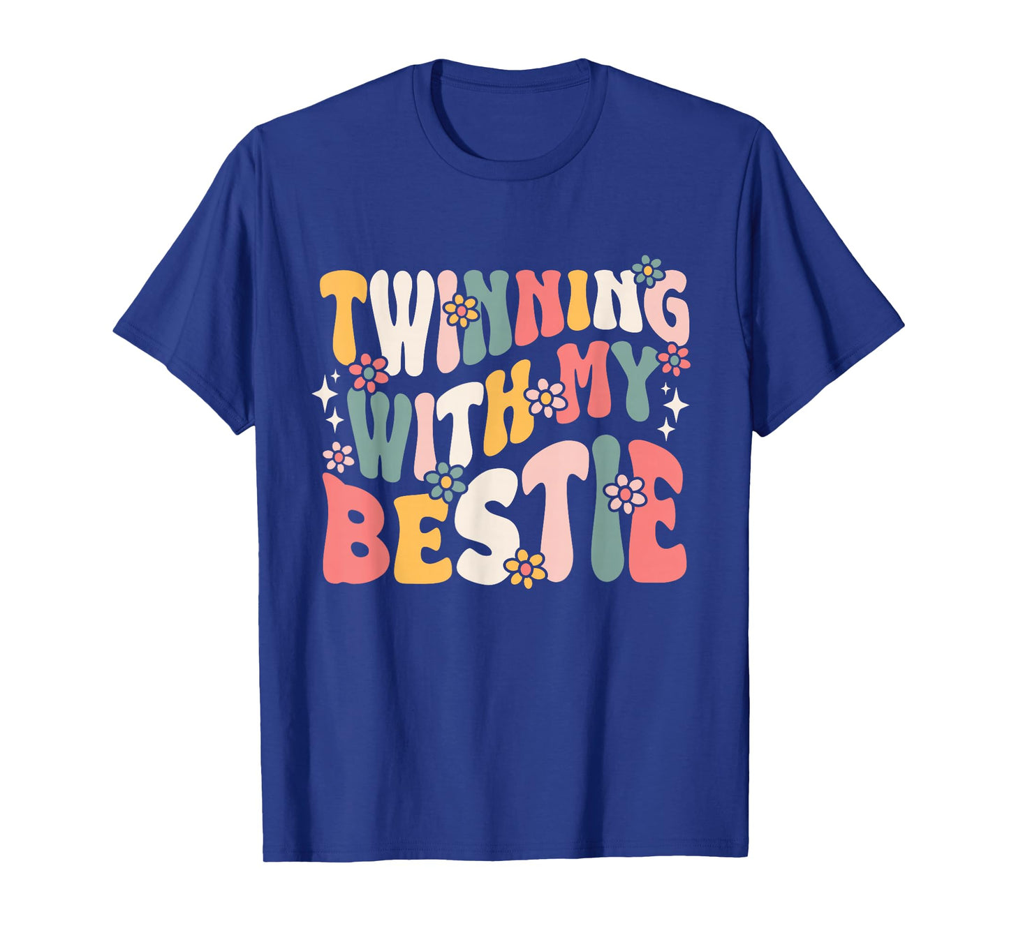 Twin Matching Twins Groovy Spirit Week Twins Day T-Shirt
