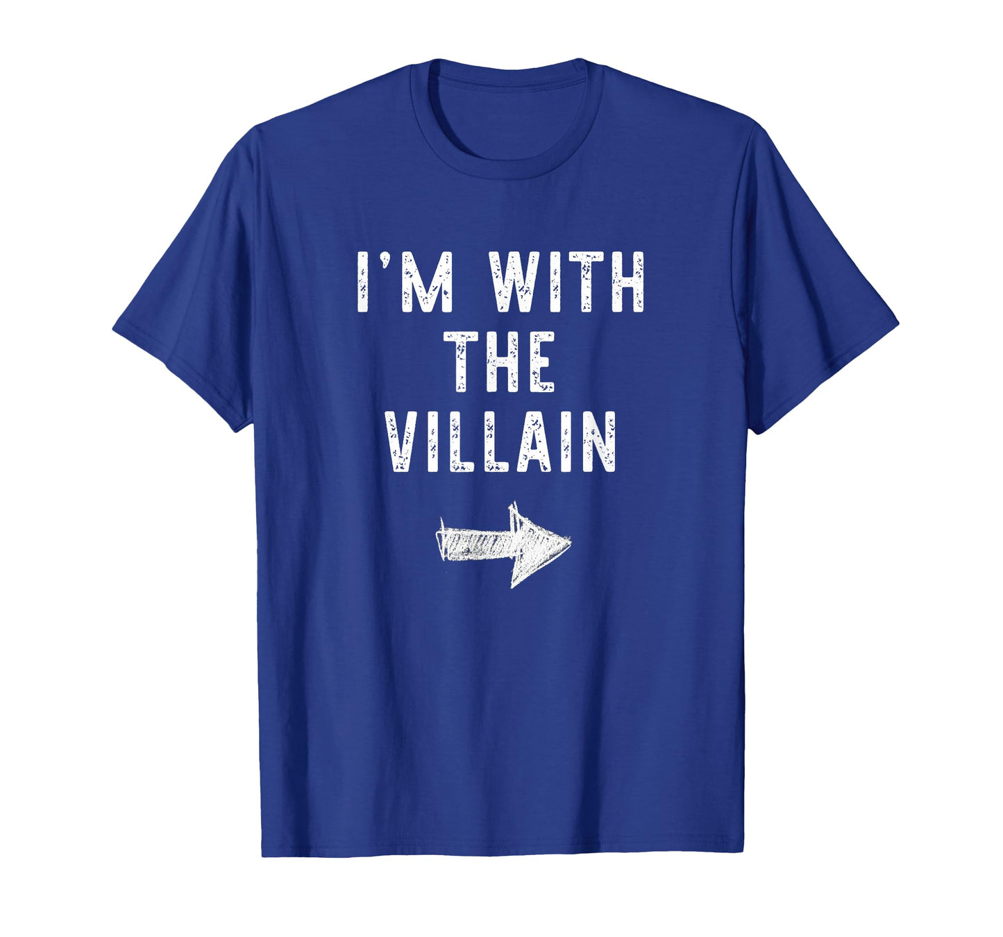 Iβm With The Villain Funny Halloween Couple Costume T-Shirt