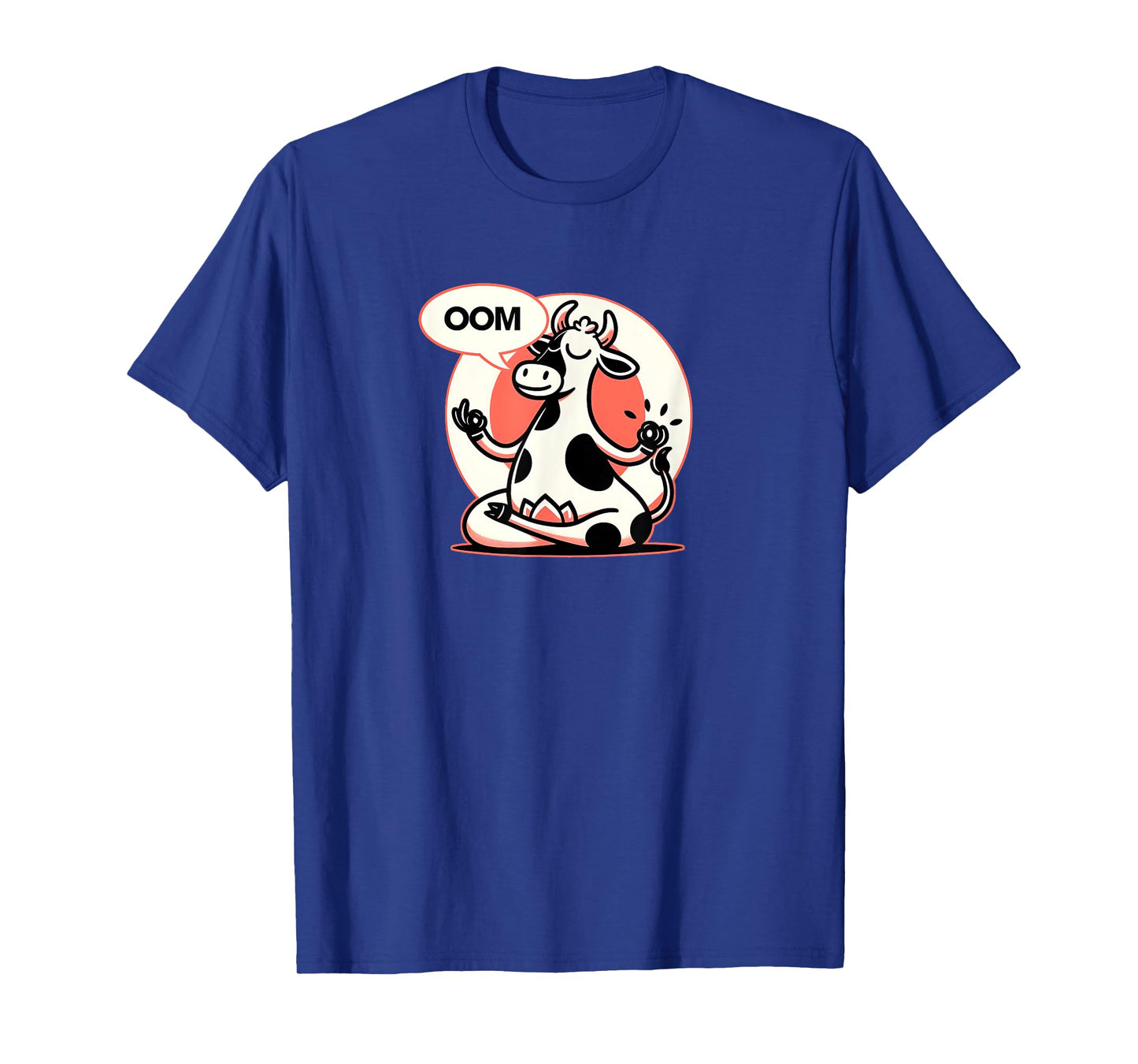 Funny Cow Namaste Yoga Lotus Position Yoga Cow T-Shirt