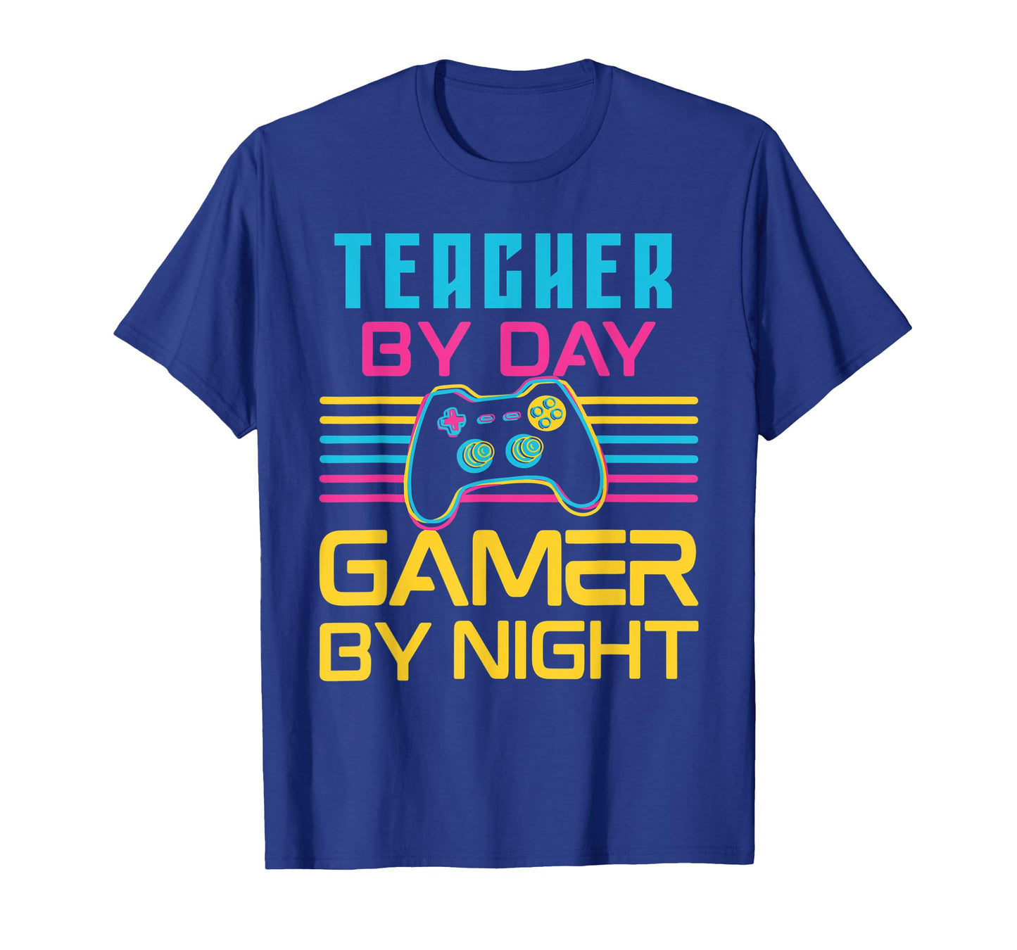 Teacher By Day Gamer By Night Meme For Video Games Lover T-Shirt