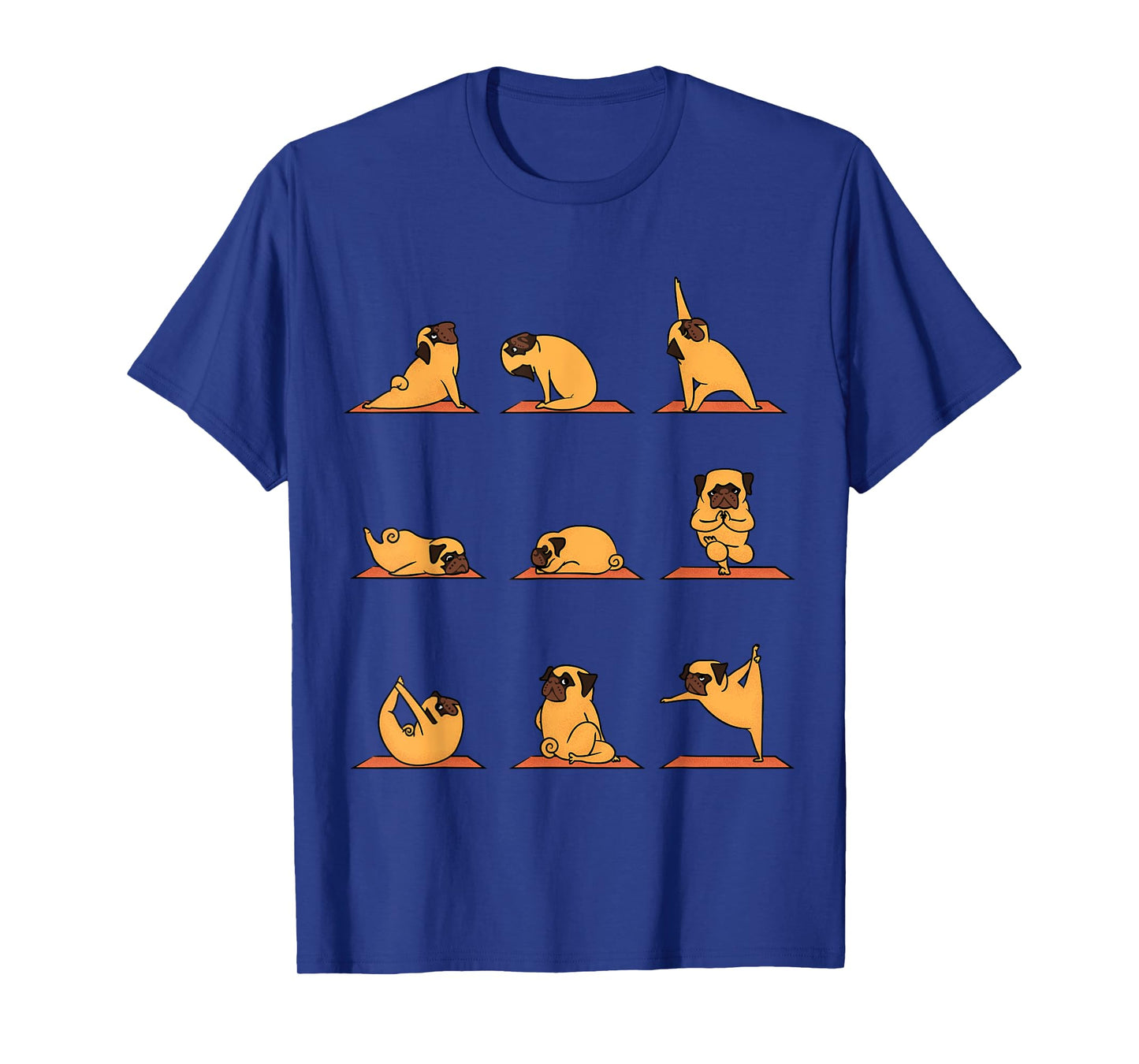 Yoga Puppy Yoga Pug Poses and Meditation Funny Pug Gift T-Shirt