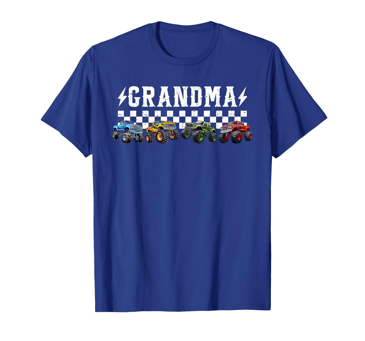 Grandma Retro Monster Truck Family Crew Birthday Matching T-Shirt