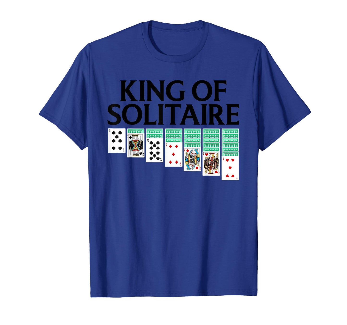 Funny King of Solitaire Art For Men Grandpa Solitaire Player T-Shirt