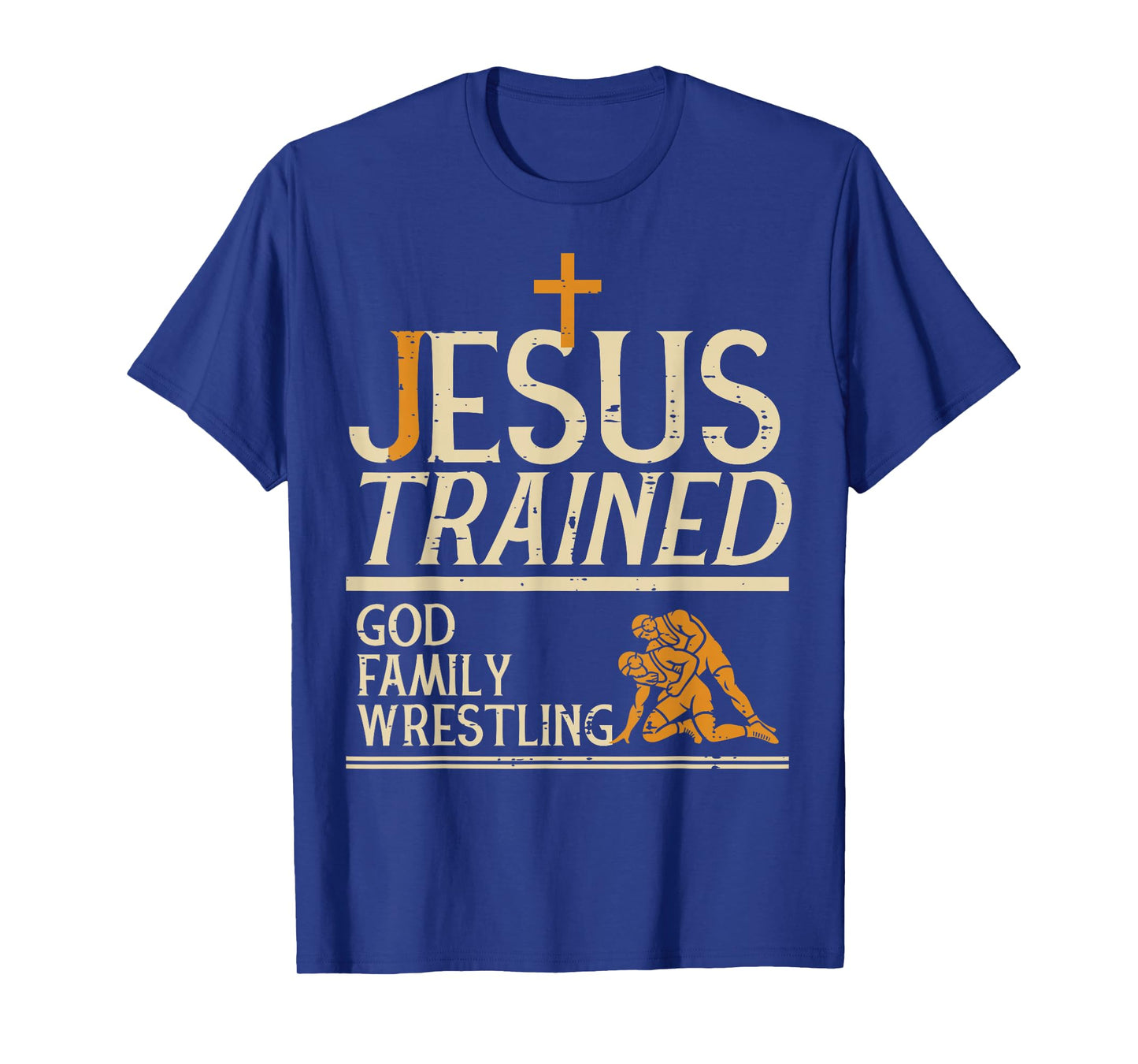 Jesus Trained God Family Wrestling Christian Wrestler Men T-Shirt