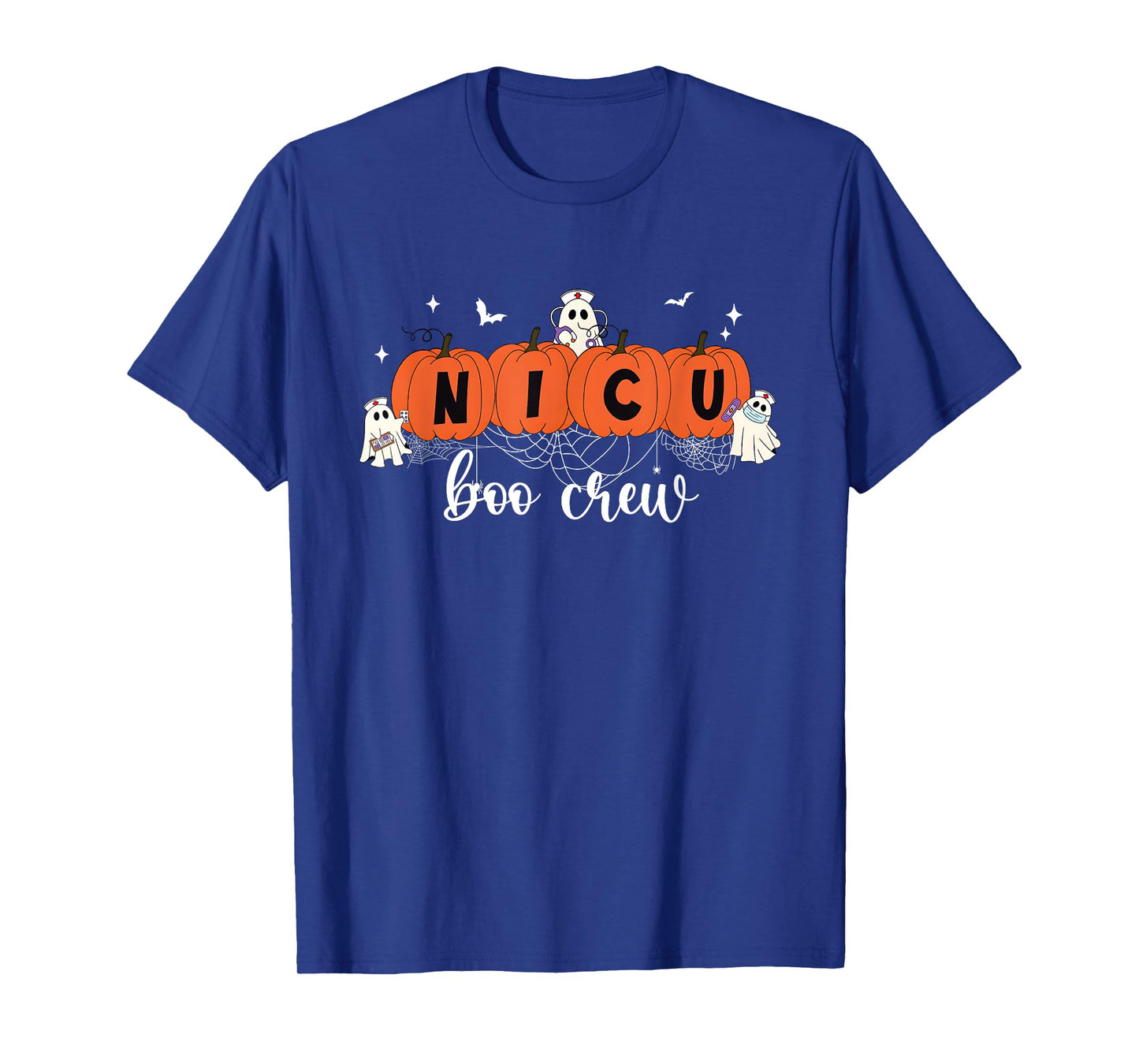 Cute NICU Boo Crew Spooky Nurse Halloween Cute Ghost Pumpkin T-Shirt