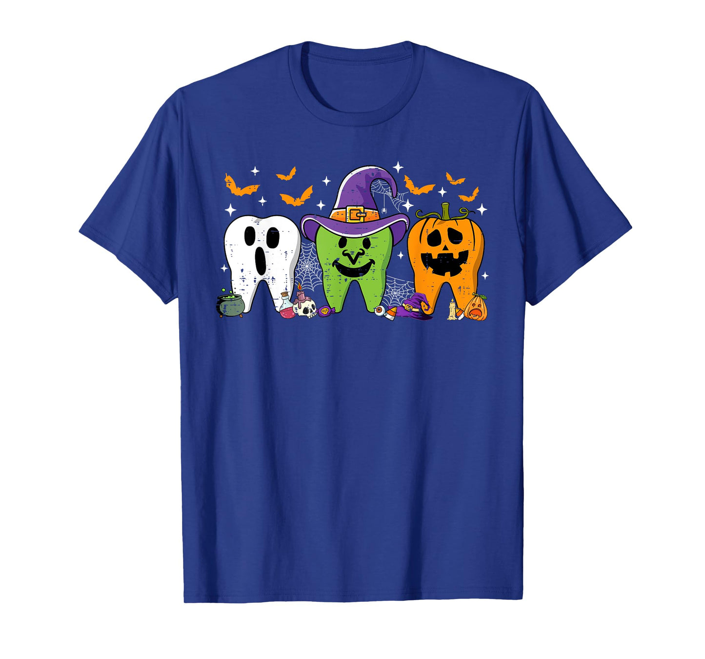 Cute Dental Halloween Dentist Teeth Ghost Pumpkin Witch T-Shirt